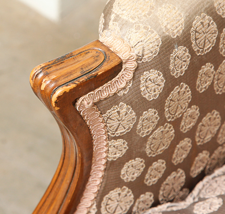 Pair of Michigan Furniture Vintage Upholstered Arm Chairs