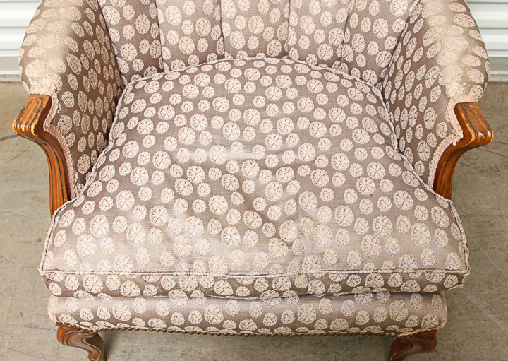 Pair of Michigan Furniture Vintage Upholstered Arm Chairs