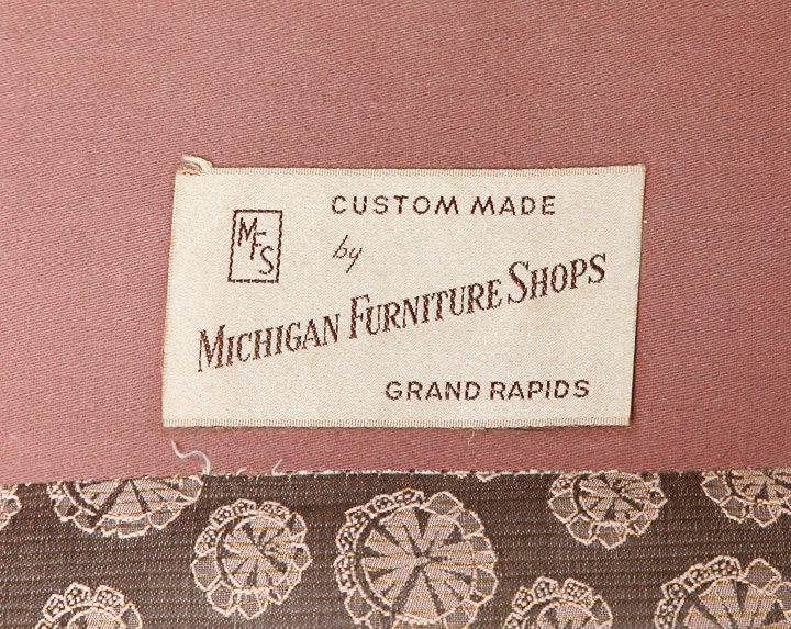 Pair of Michigan Furniture Vintage Upholstered Arm Chairs