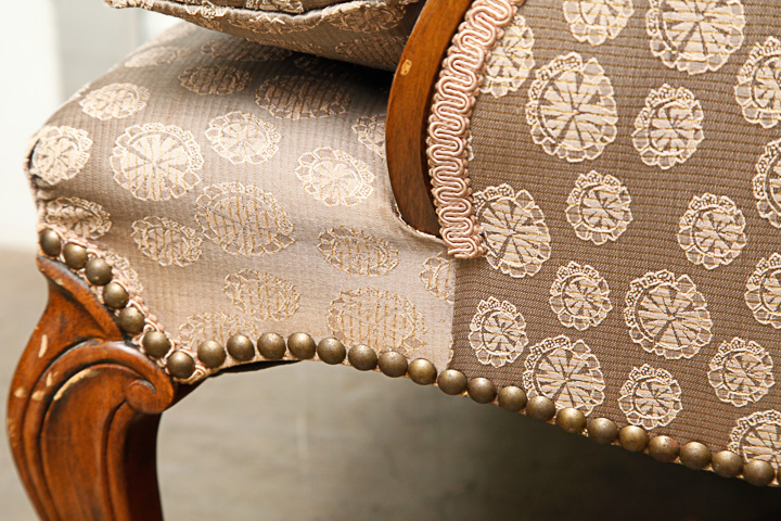 Pair of Michigan Furniture Vintage Upholstered Arm Chairs