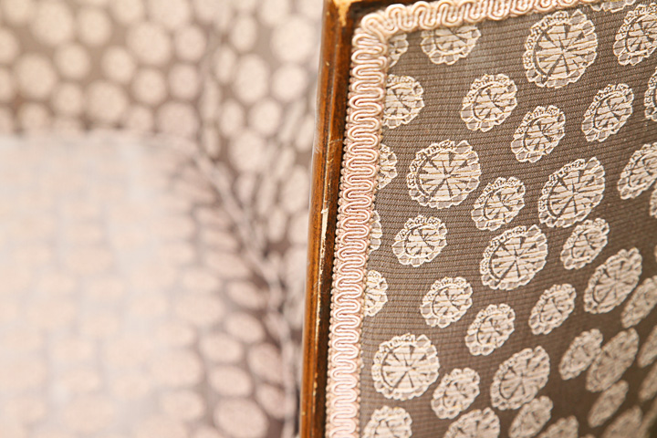 Pair of Michigan Furniture Vintage Upholstered Arm Chairs