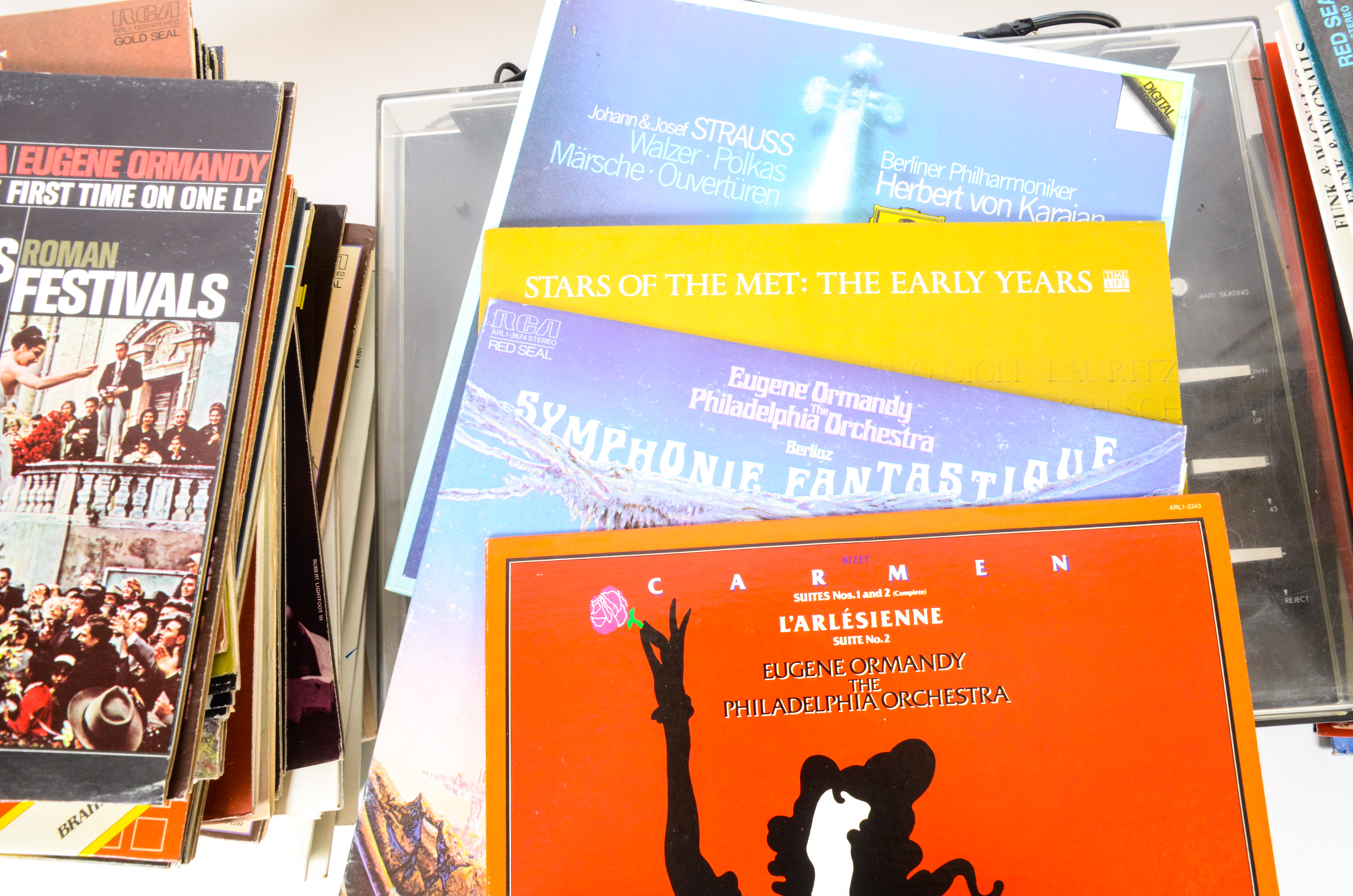 JVC Turntable and Orchestral Records