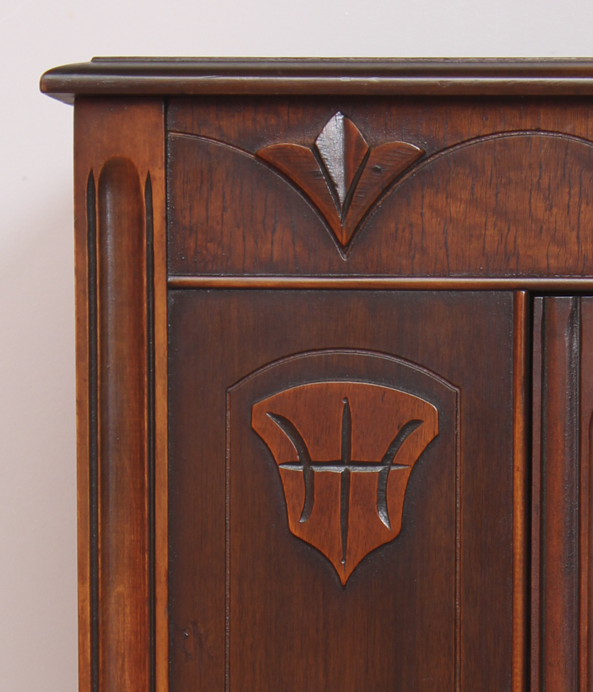 Circa 1930s Jacobean Style China Cabinet