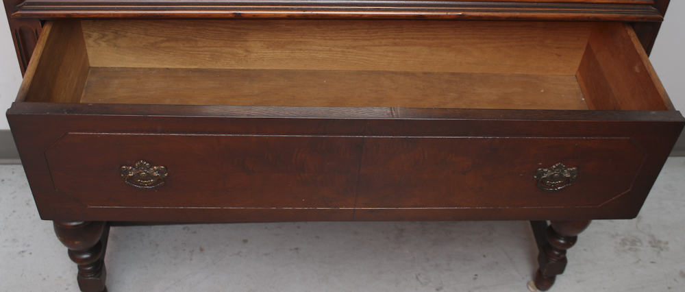 Circa 1930s Jacobean Style China Cabinet
