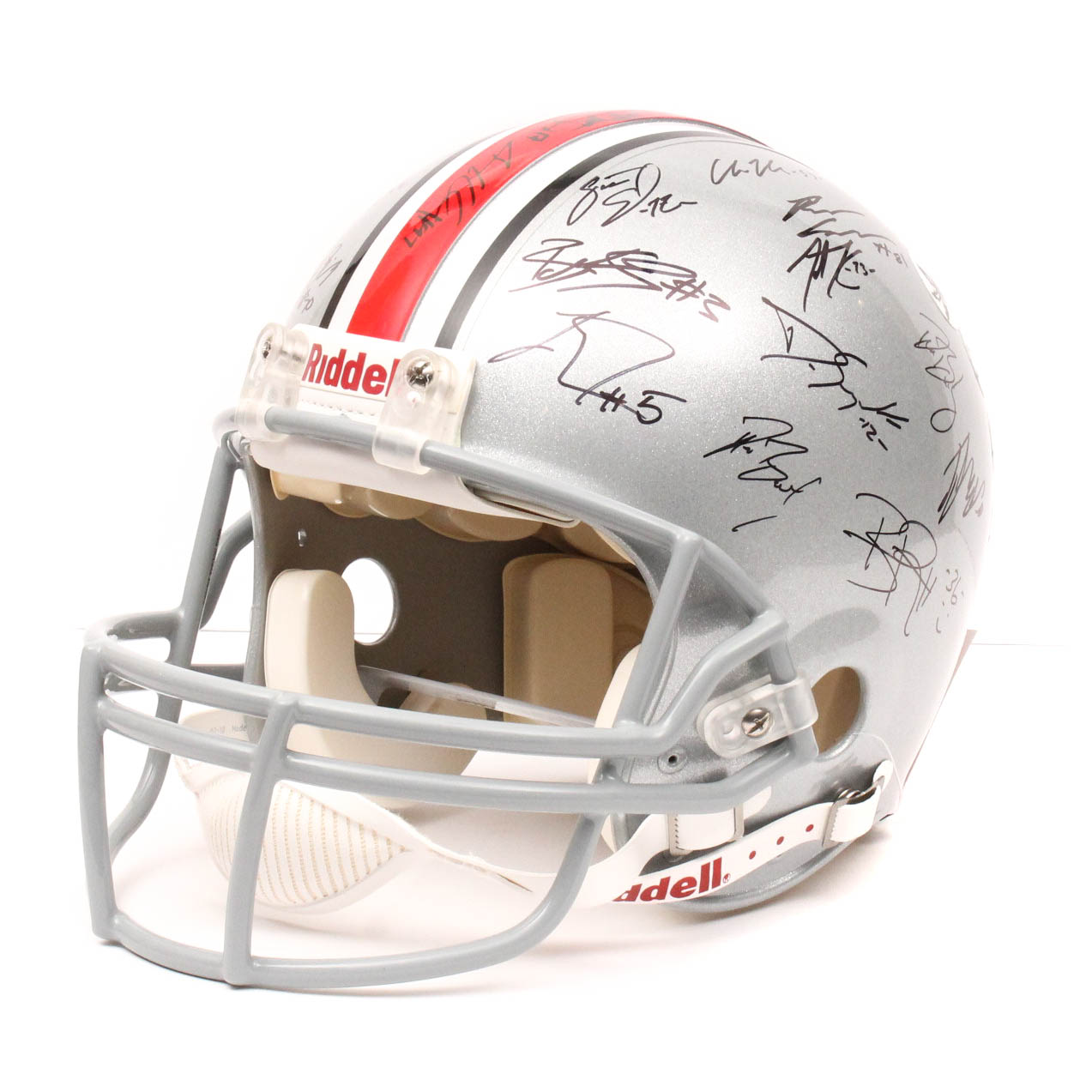 Jim Tressel and Players Autographed OSU Helmet