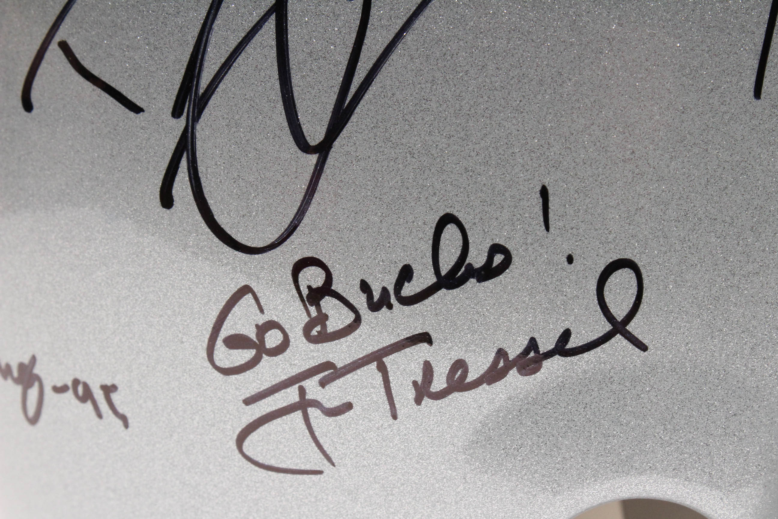 Jim Tressel and Players Autographed OSU Helmet