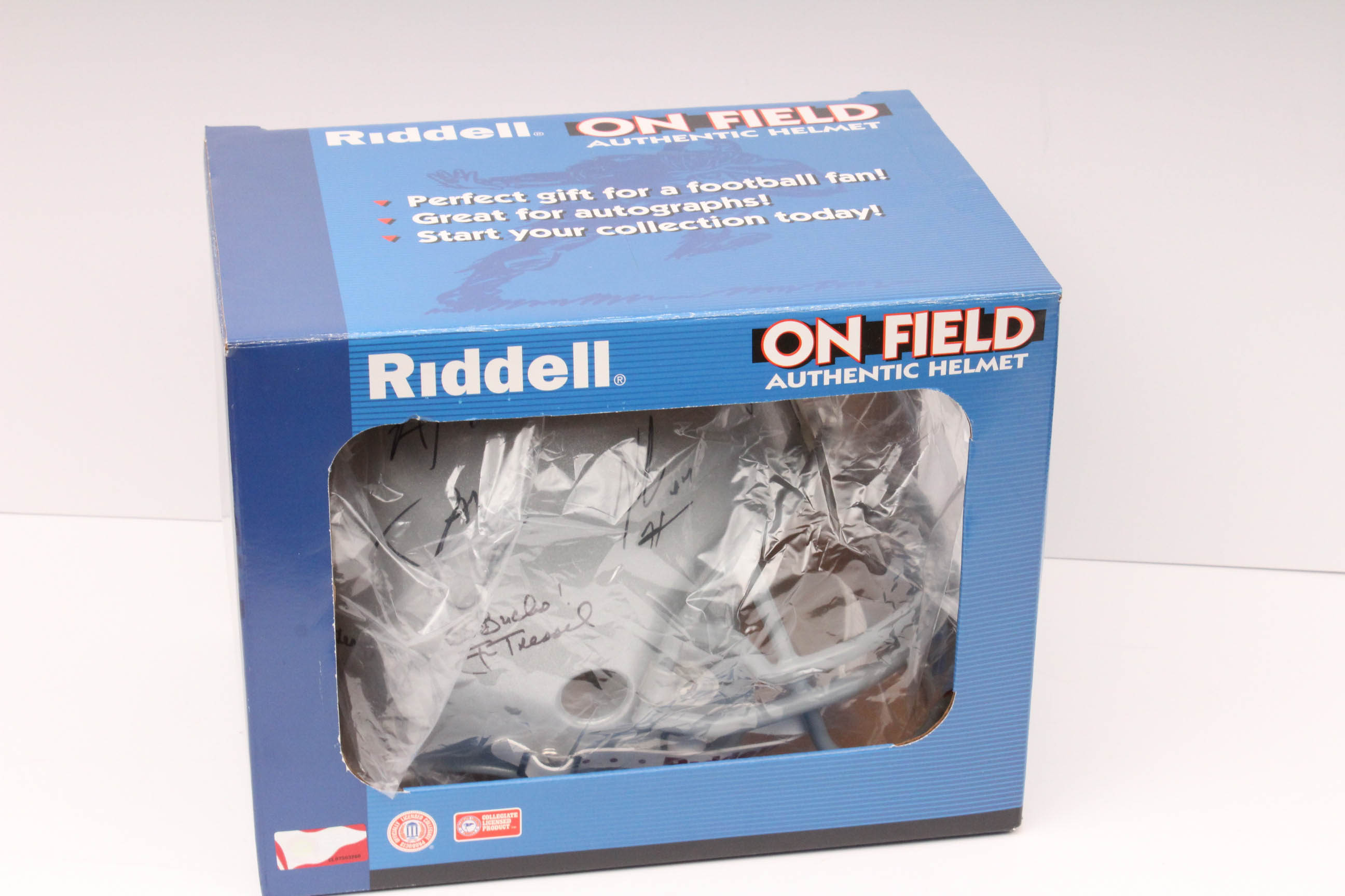 Jim Tressel and Players Autographed OSU Helmet