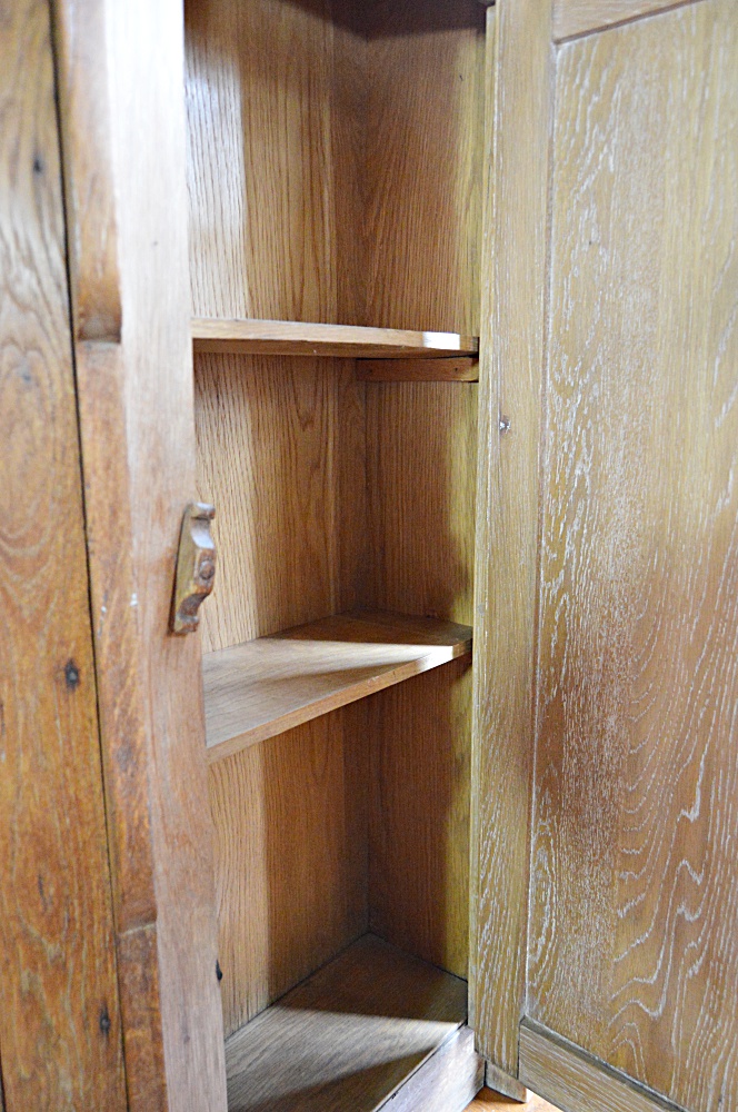 Vintage English Gothic Style Oak Bar