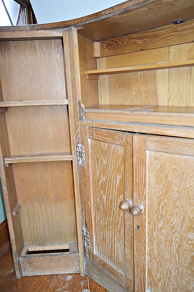 Vintage English Gothic Style Oak Bar