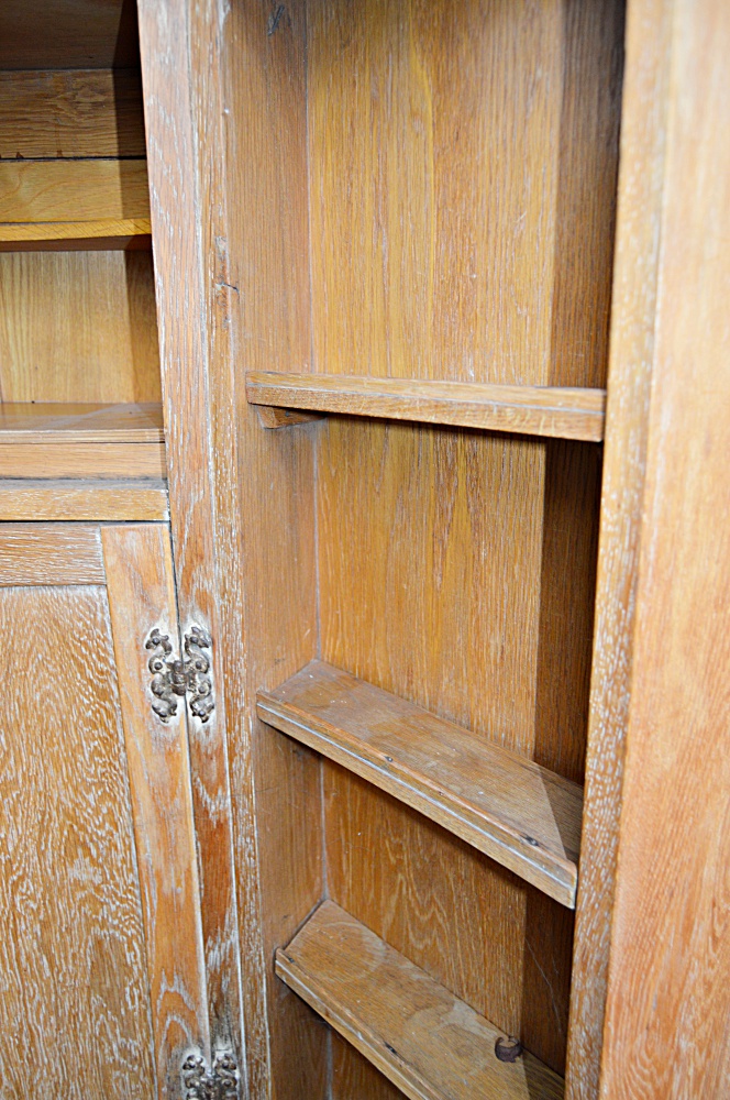 Vintage English Gothic Style Oak Bar