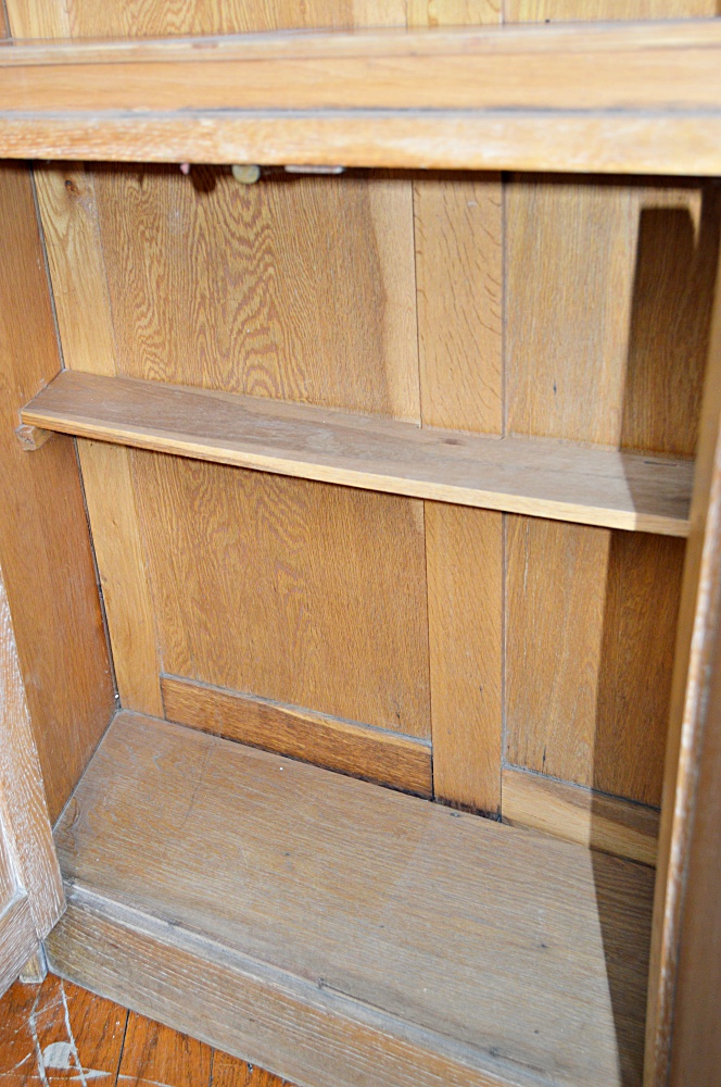 Vintage English Gothic Style Oak Bar