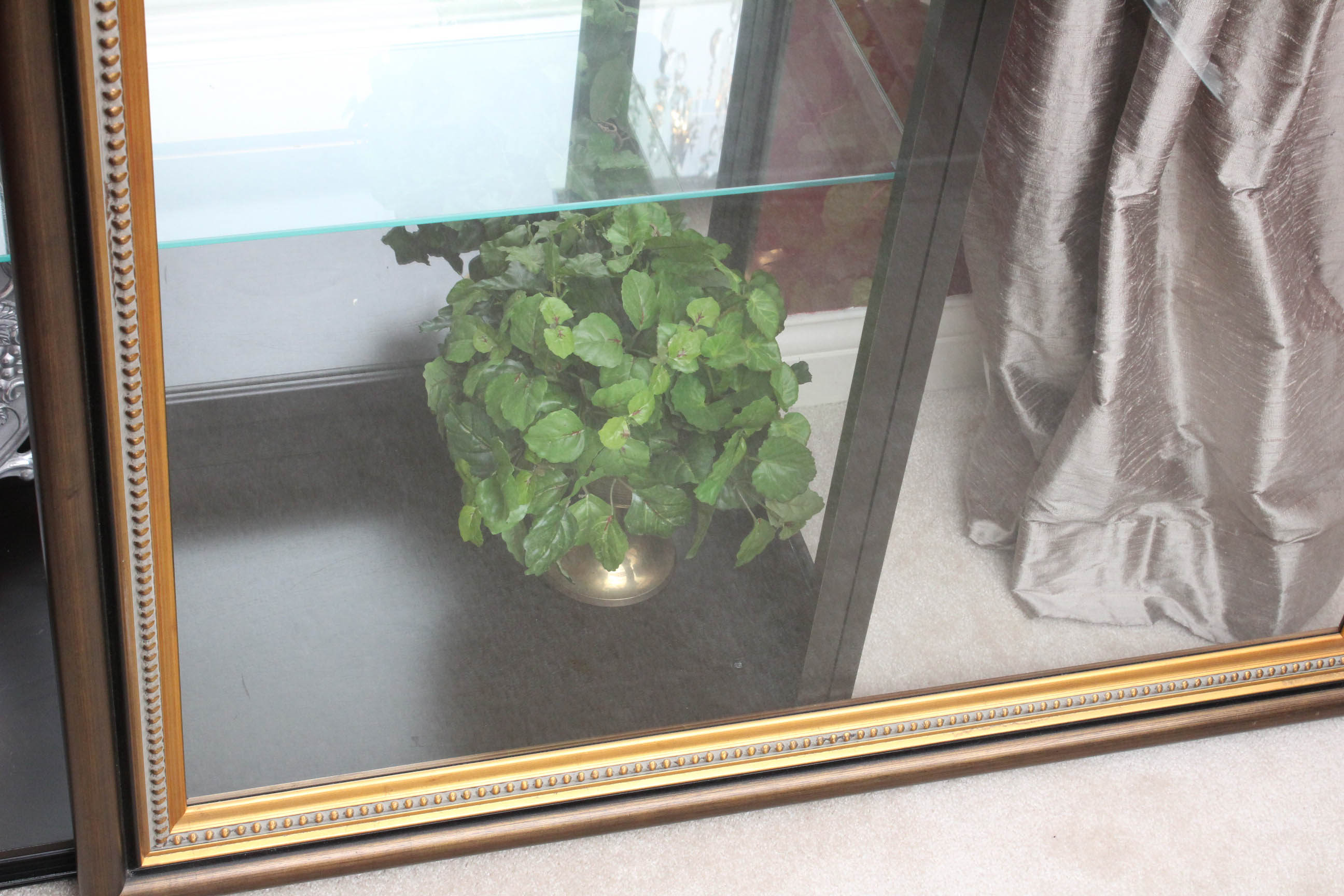 Framed Glass Sliding Door Lighted Display Case