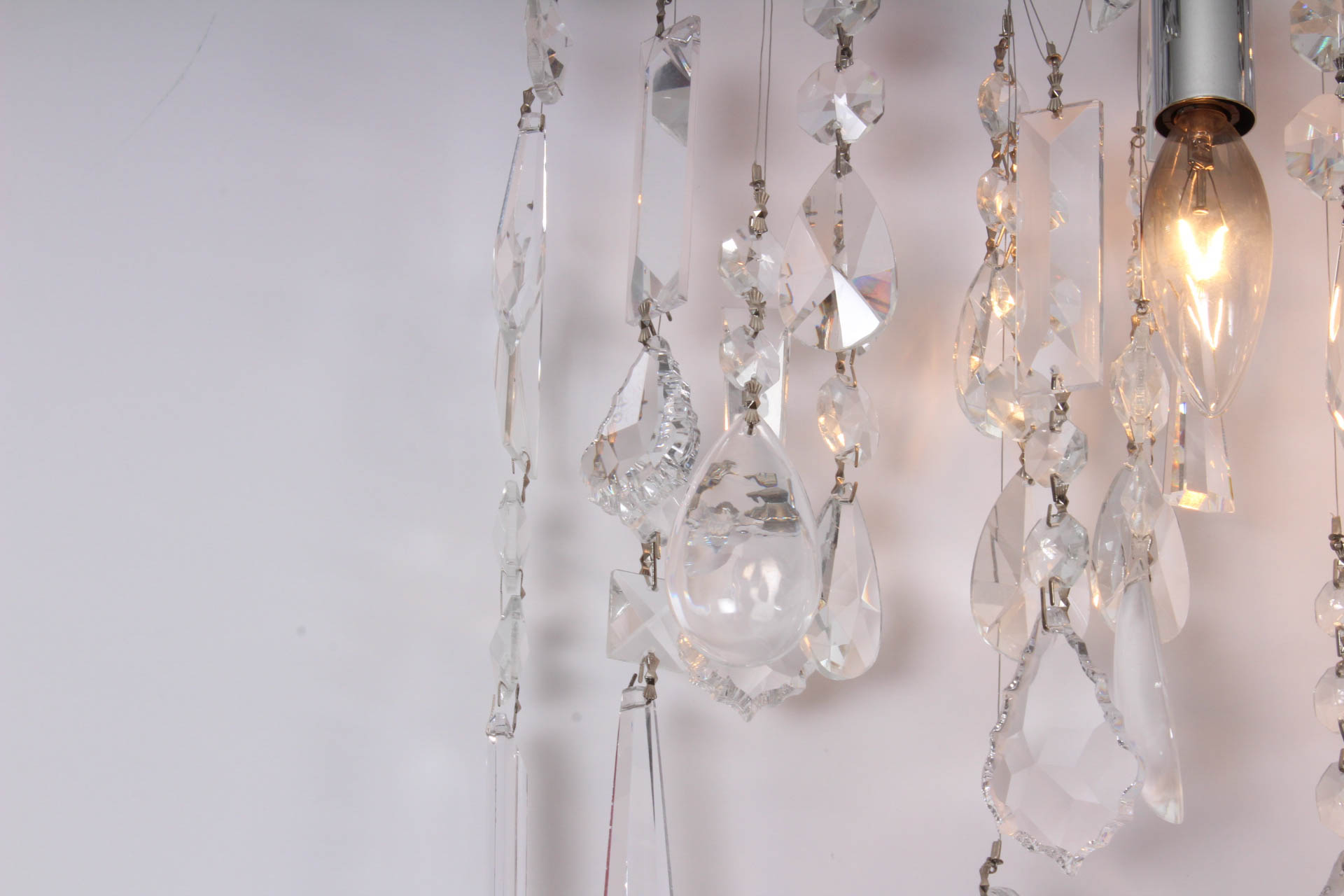 Modern Crystal Linear Chandelier By Nuevo