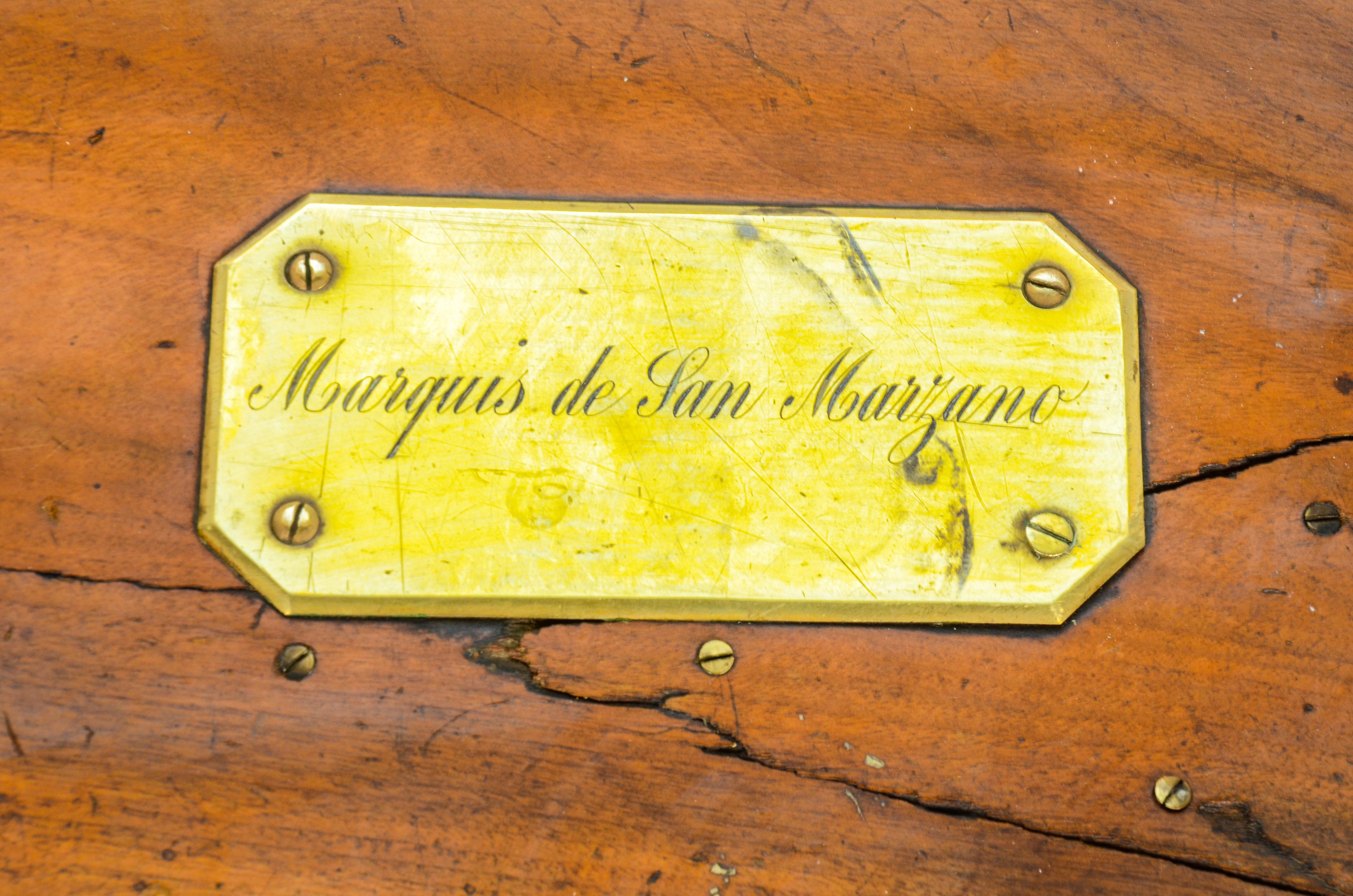 19th Century Bazar du Voyage Wood Trunk with Brass Details