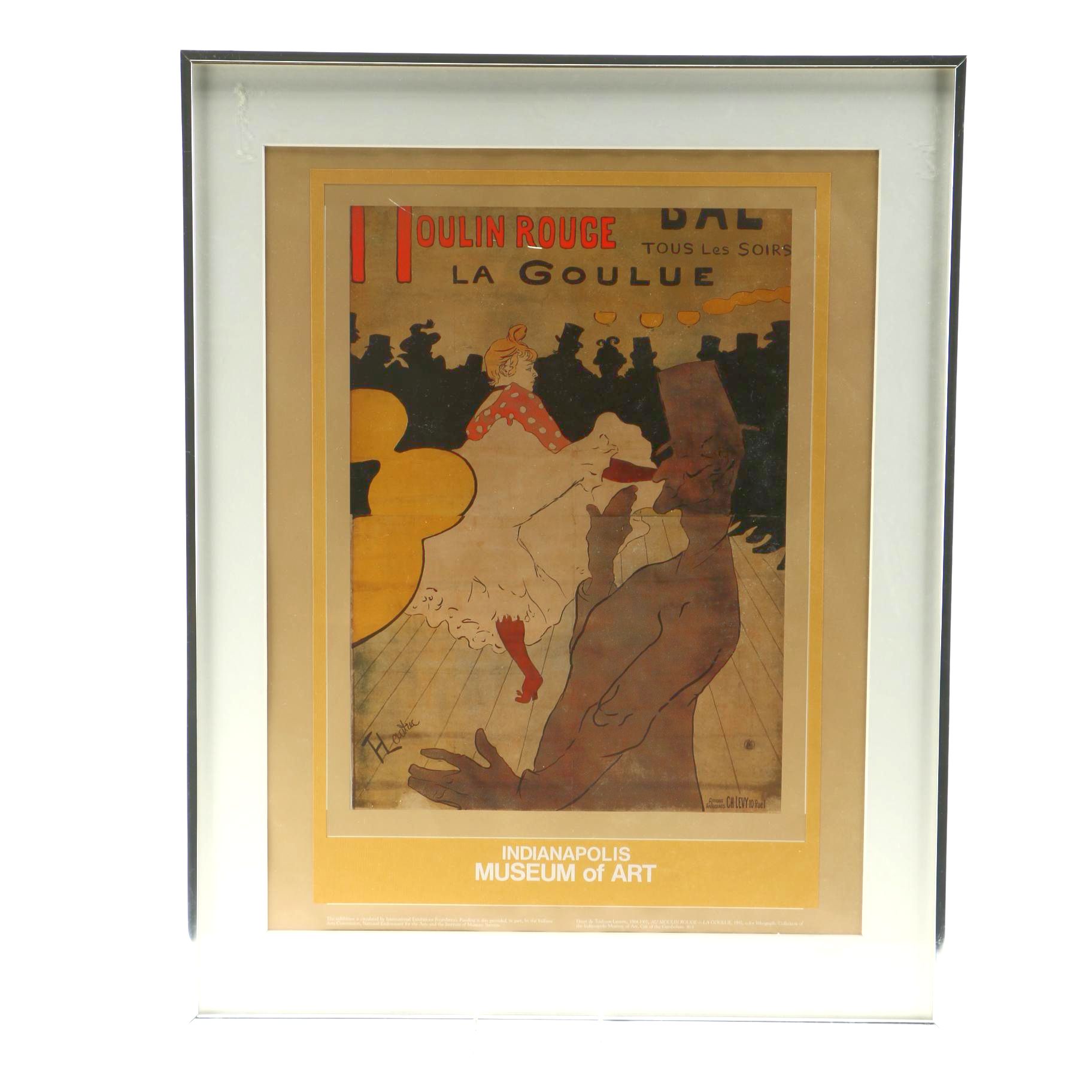 Henri Toulouse-Lautrec Offset Lithograph “Moulin Rouge, Concert Bal”