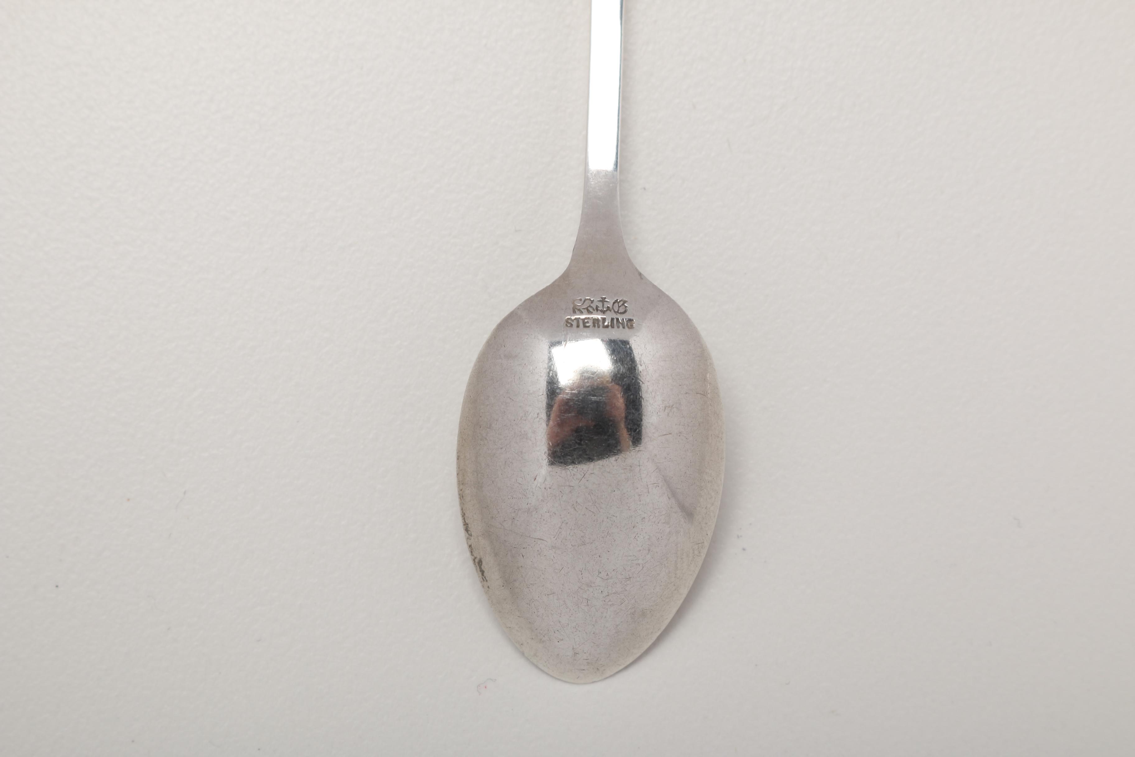 Sterling Silver Demitasse Spoons Featuring Gorham and Frank M. Whiting