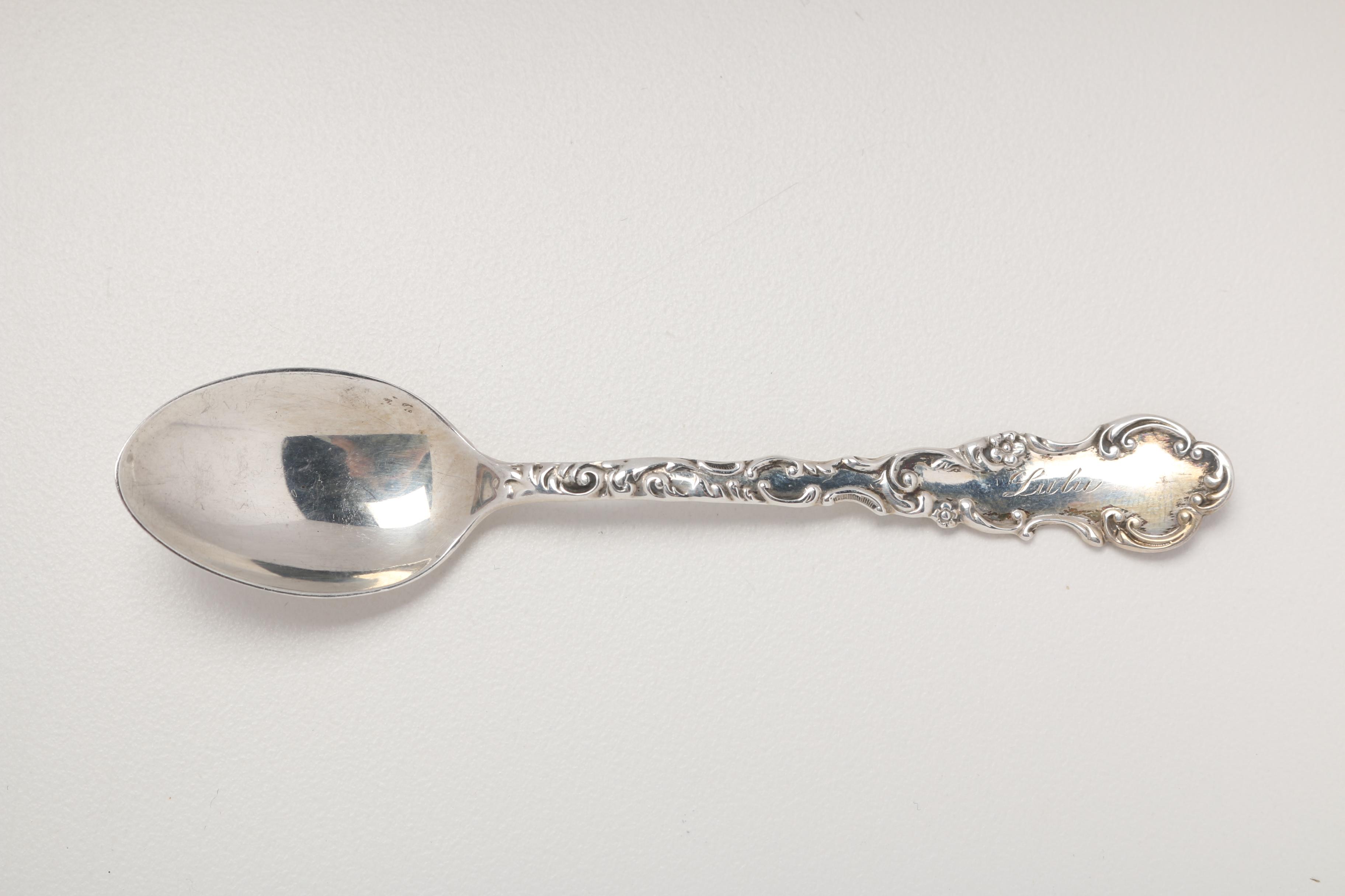 Sterling Silver Demitasse Spoons Featuring Gorham and Frank M. Whiting