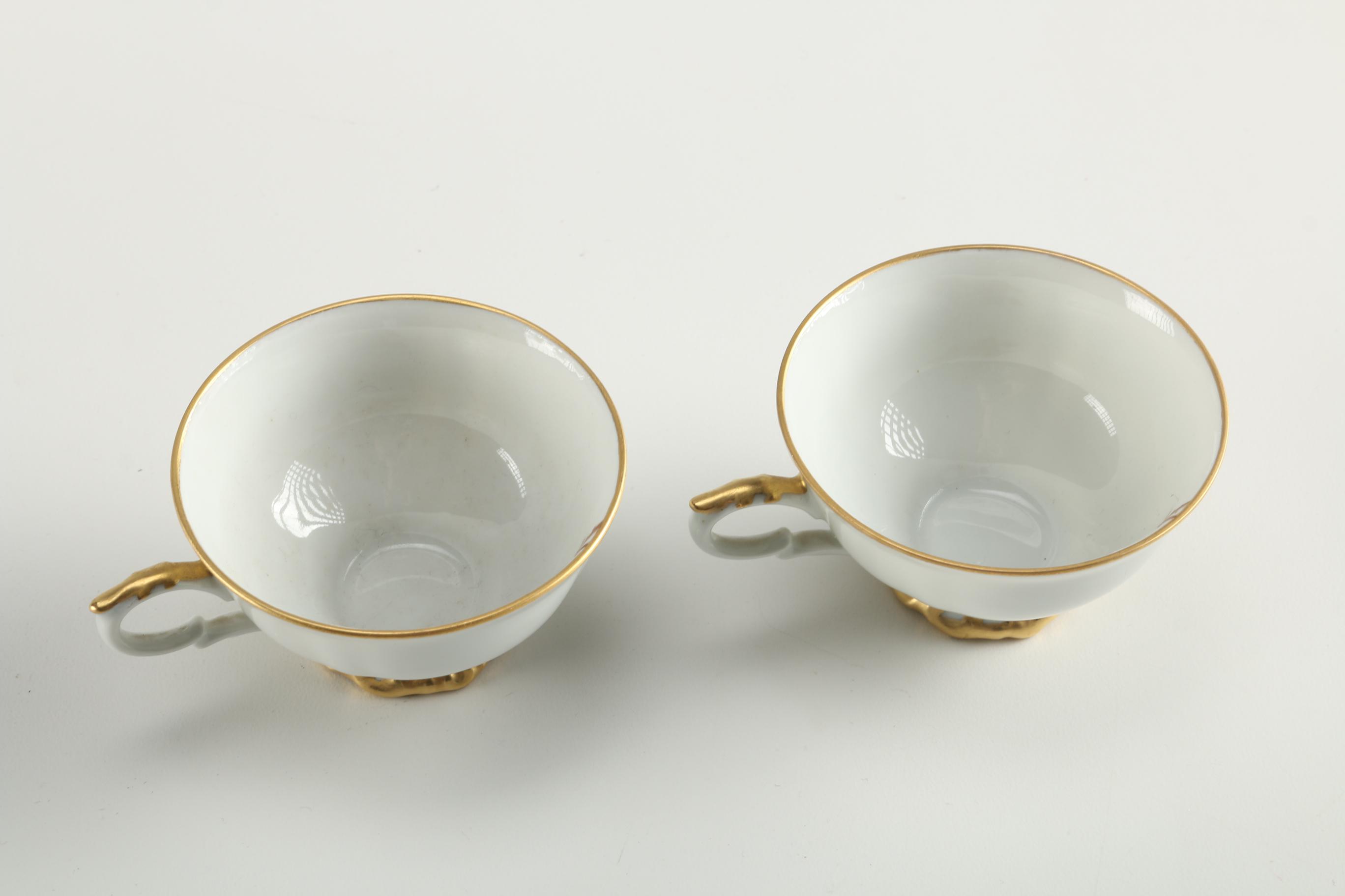 Signed, Hand-Painted Tableware Featuring Bareuther