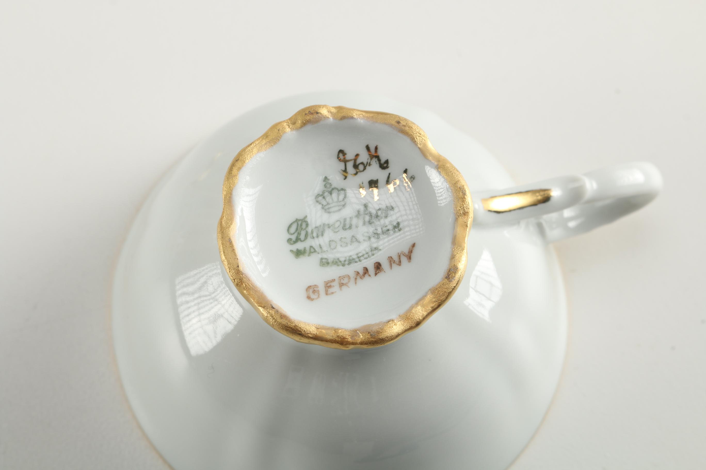 Signed, Hand-Painted Tableware Featuring Bareuther