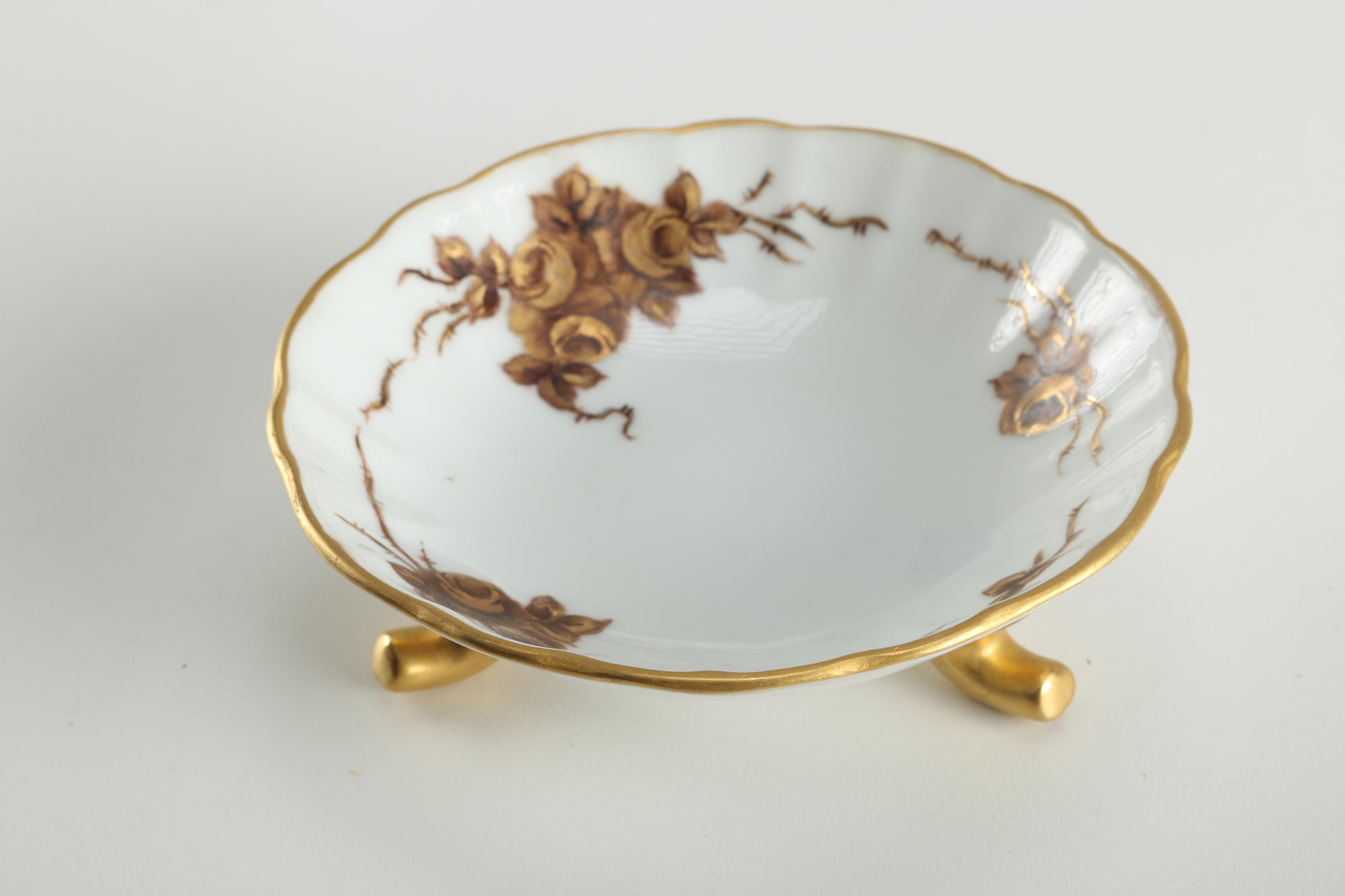 Signed, Hand-Painted Tableware Featuring Bareuther