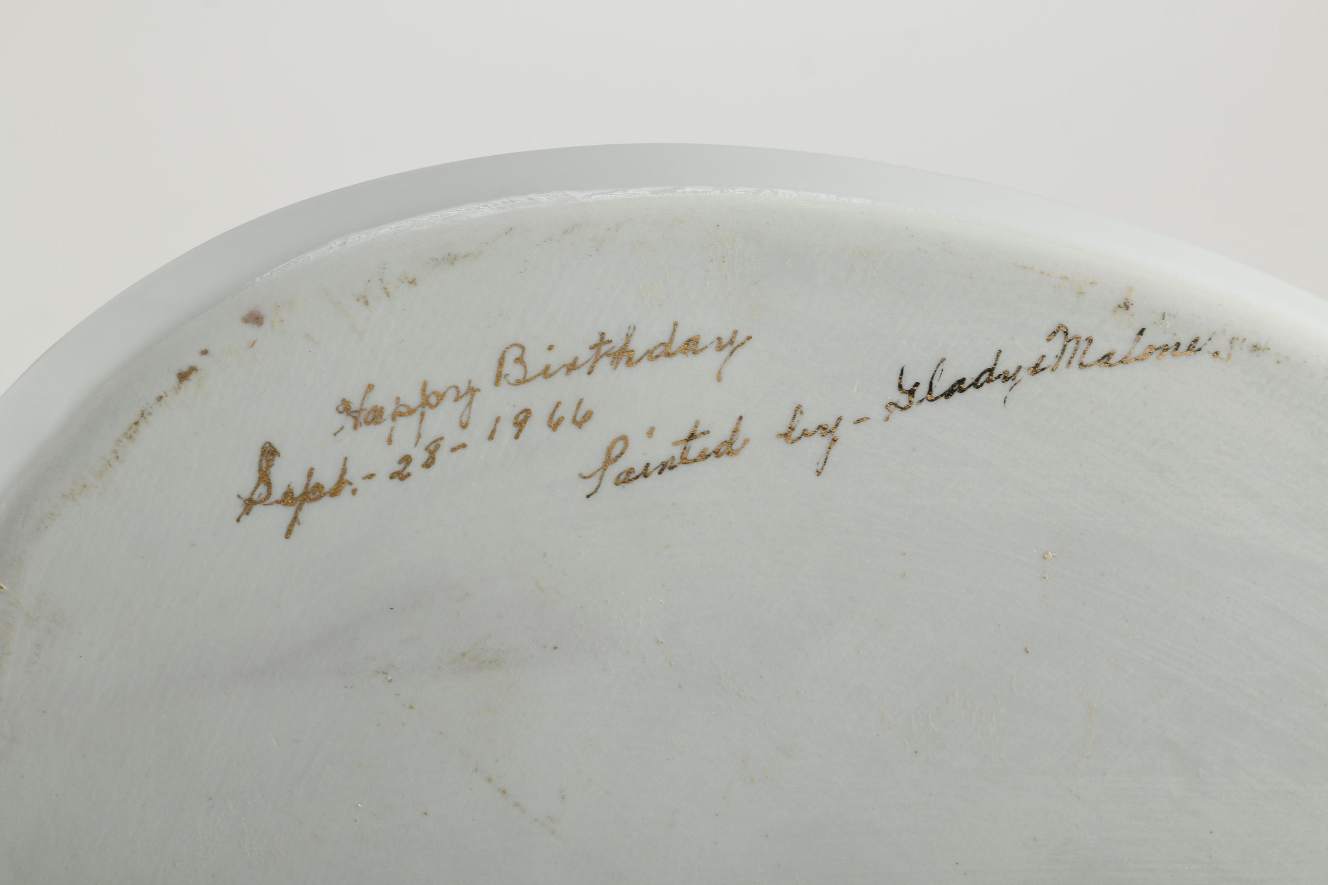 Signed, Hand-Painted Tableware Featuring Bareuther