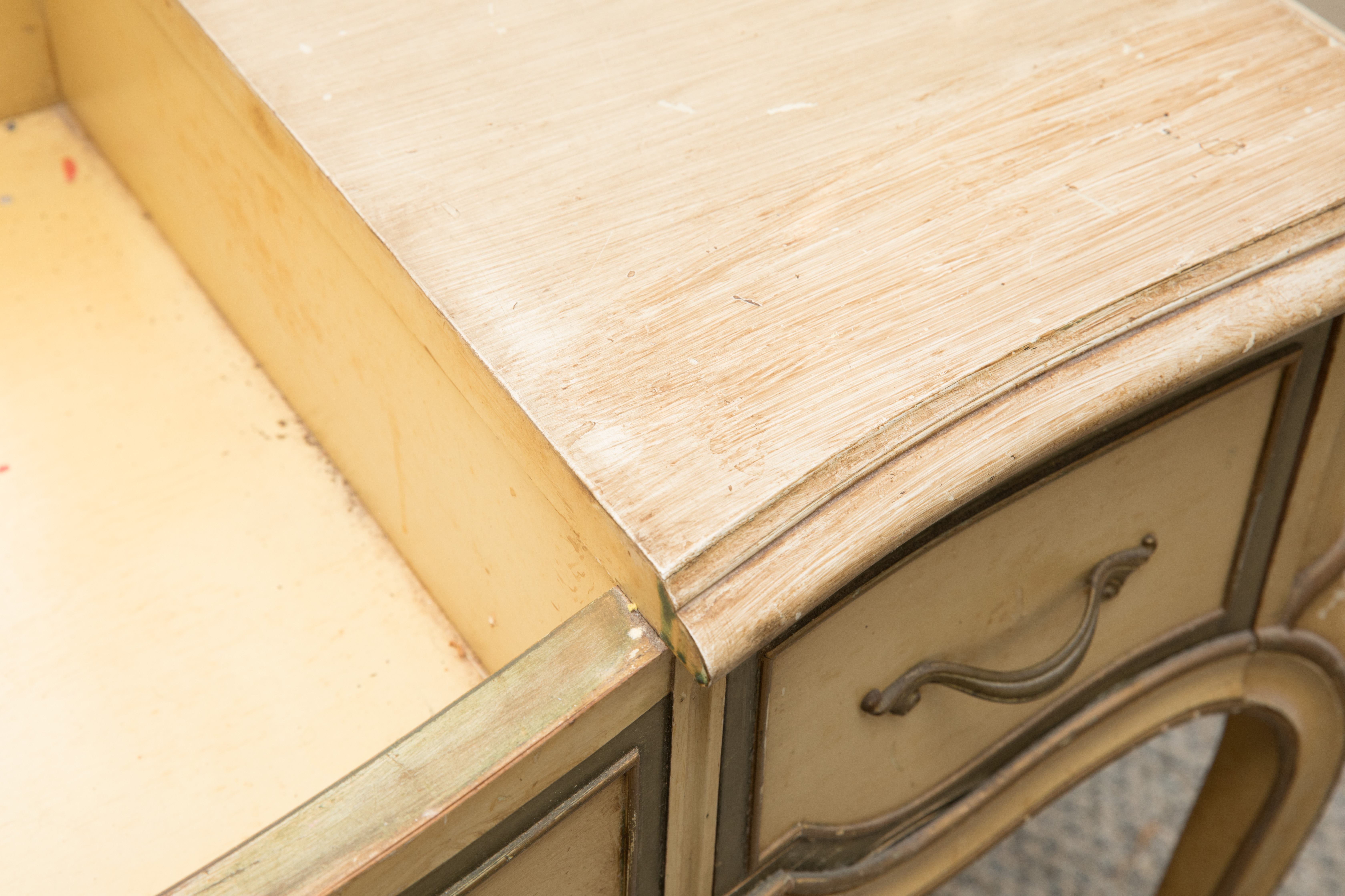 Vintage French Provincial Style Vanity and Bench by Drexel