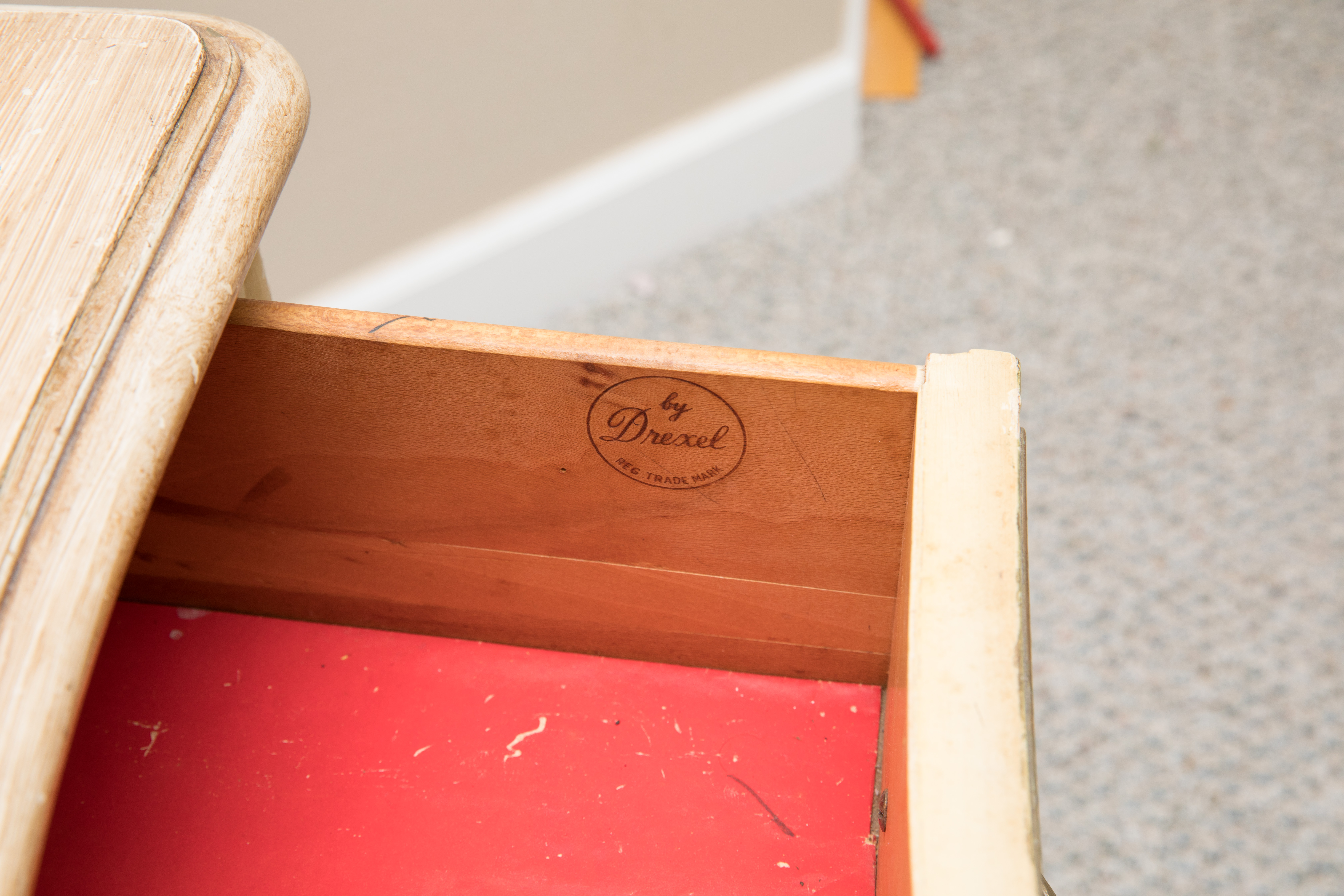 Vintage French Provincial Style Vanity and Bench by Drexel