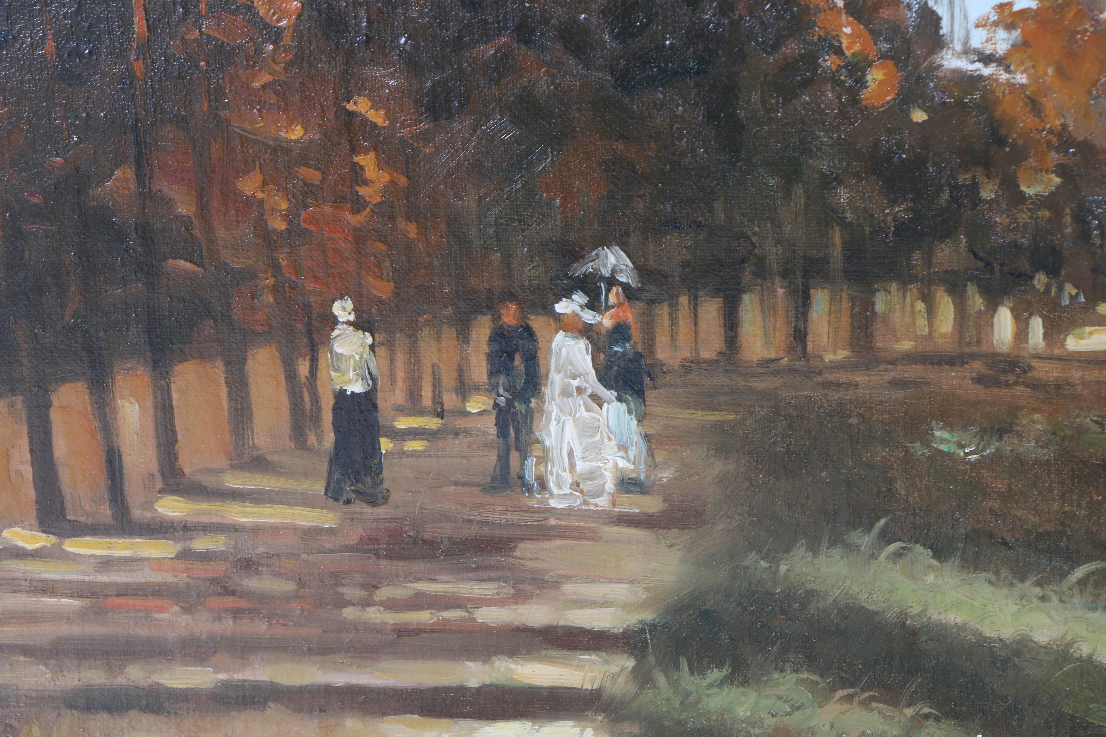 Original T. Caine Oil Painting After Monet's "Basin at Argenteuil"