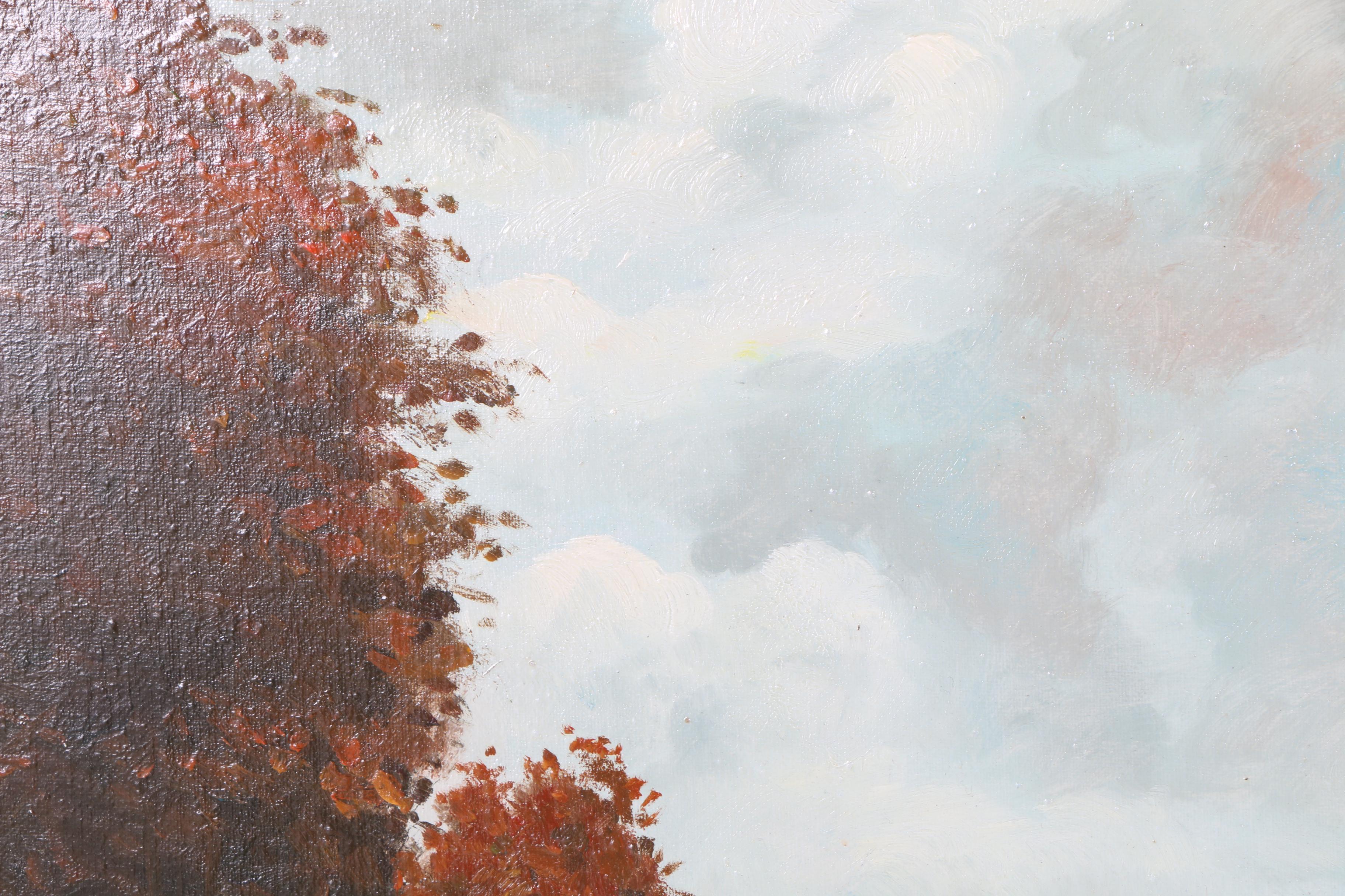 Original T. Caine Oil Painting After Monet's "Basin at Argenteuil"