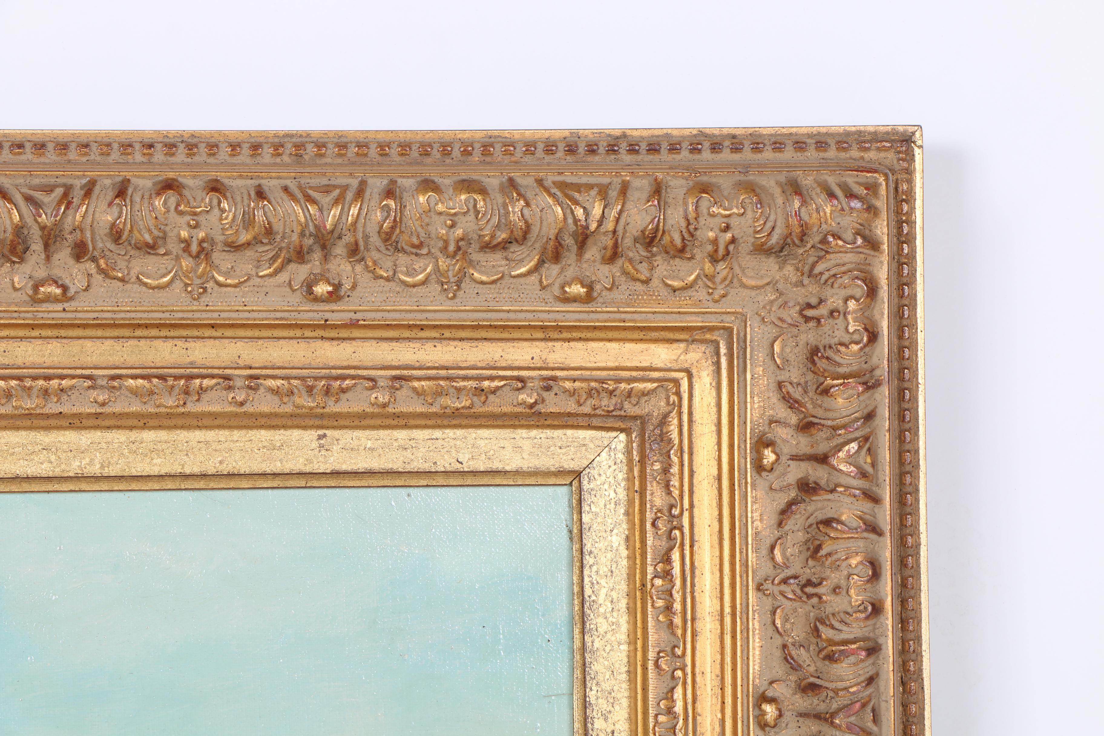 Original T. Caine Oil Painting After Monet's "Basin at Argenteuil"