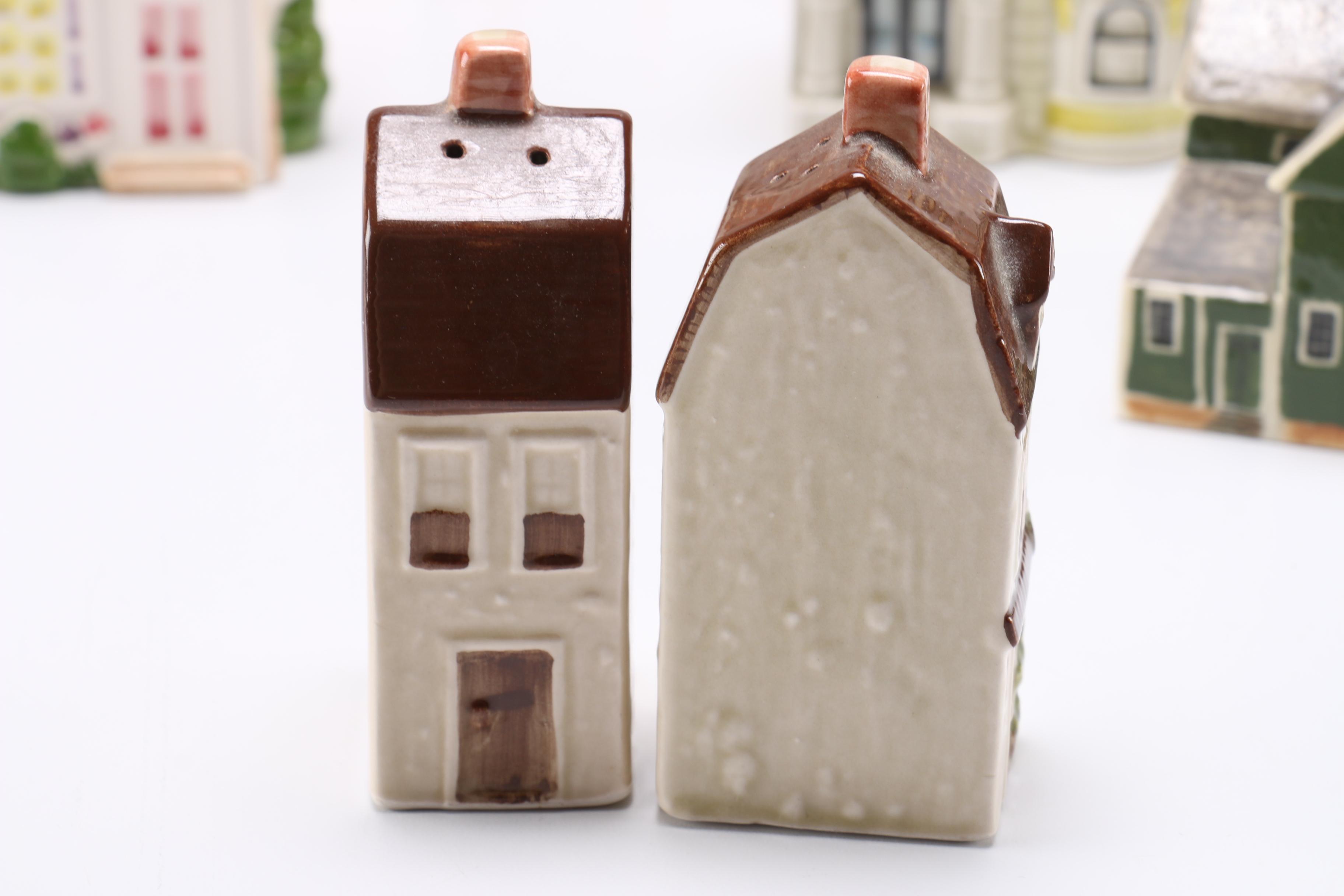 Collection of Ceramic House Themed Decor