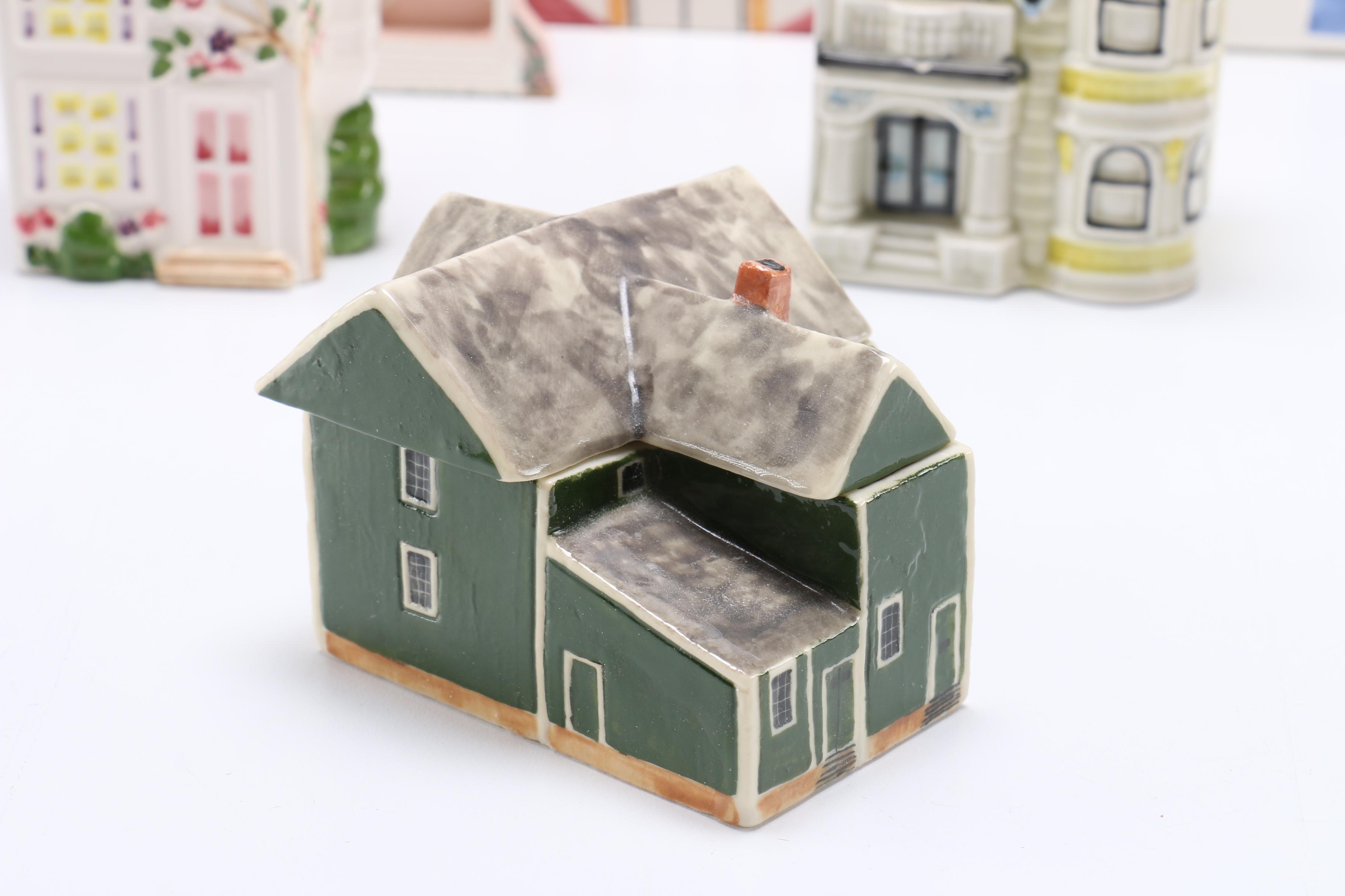 Collection of Ceramic House Themed Decor