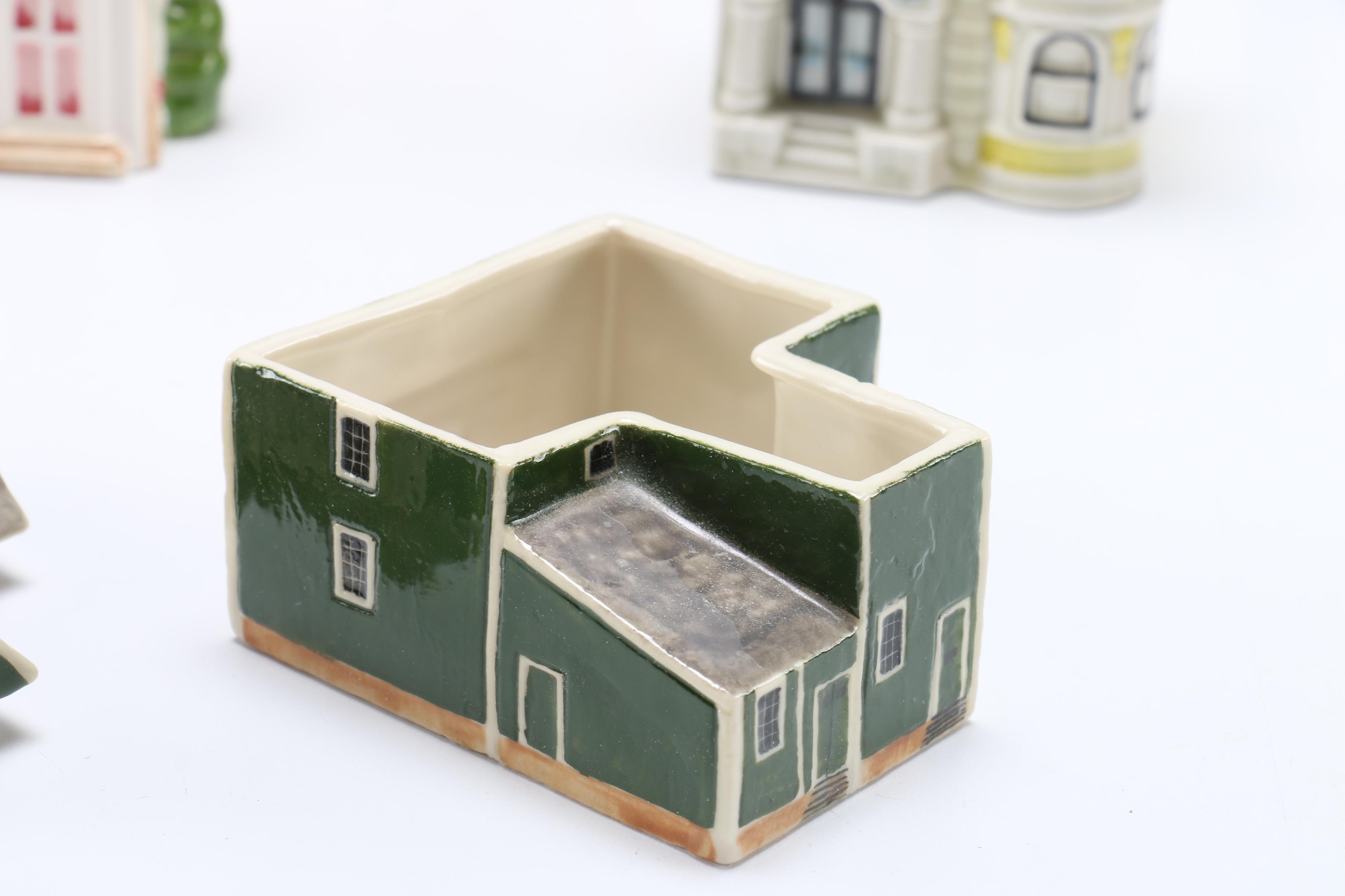 Collection of Ceramic House Themed Decor