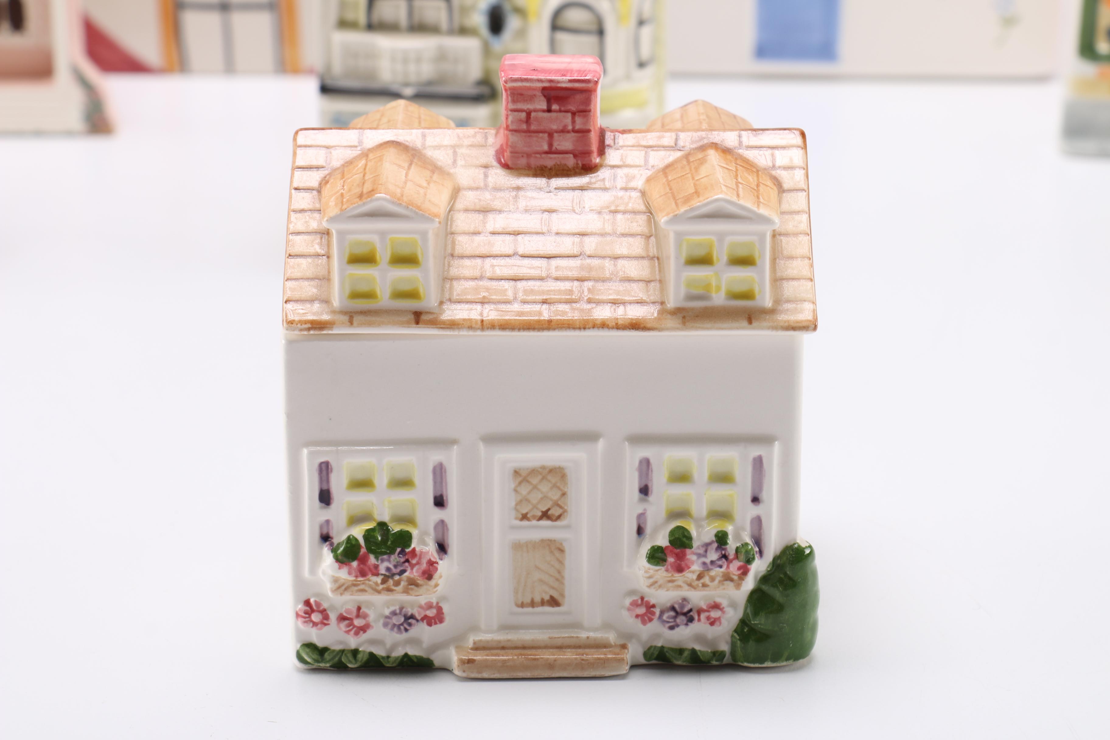 Collection of Ceramic House Themed Decor