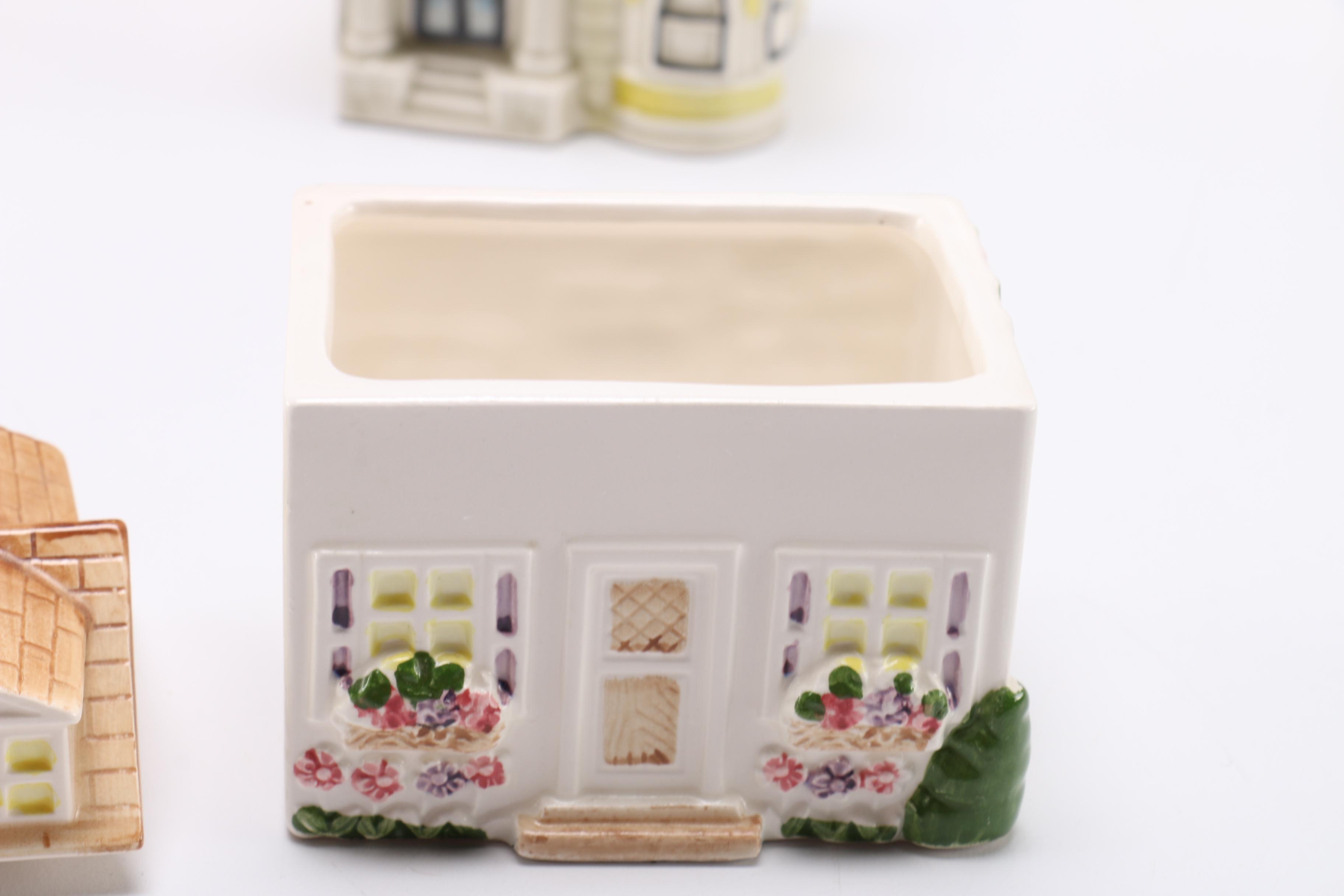 Collection of Ceramic House Themed Decor