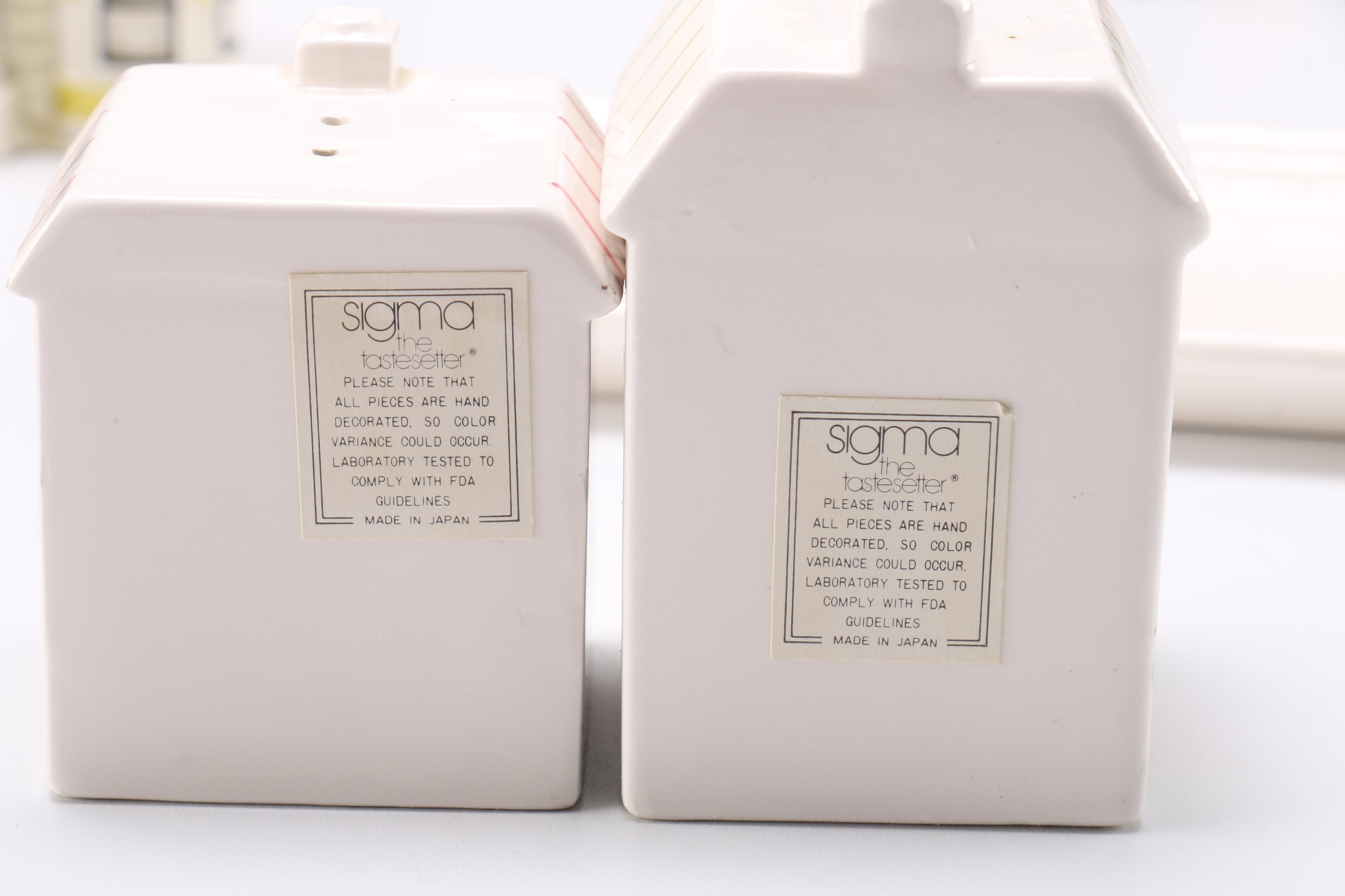 Collection of Ceramic House Themed Decor