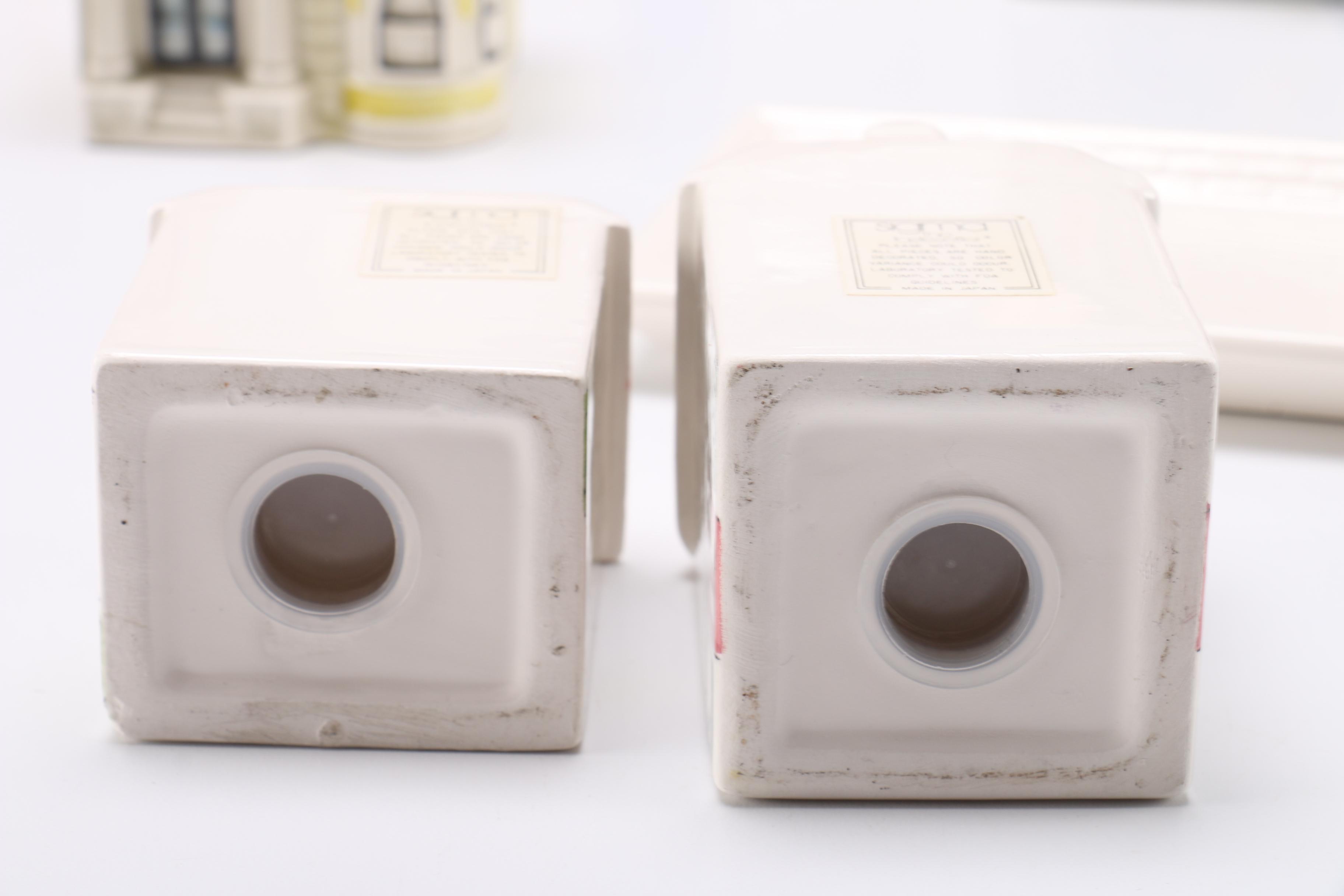 Collection of Ceramic House Themed Decor