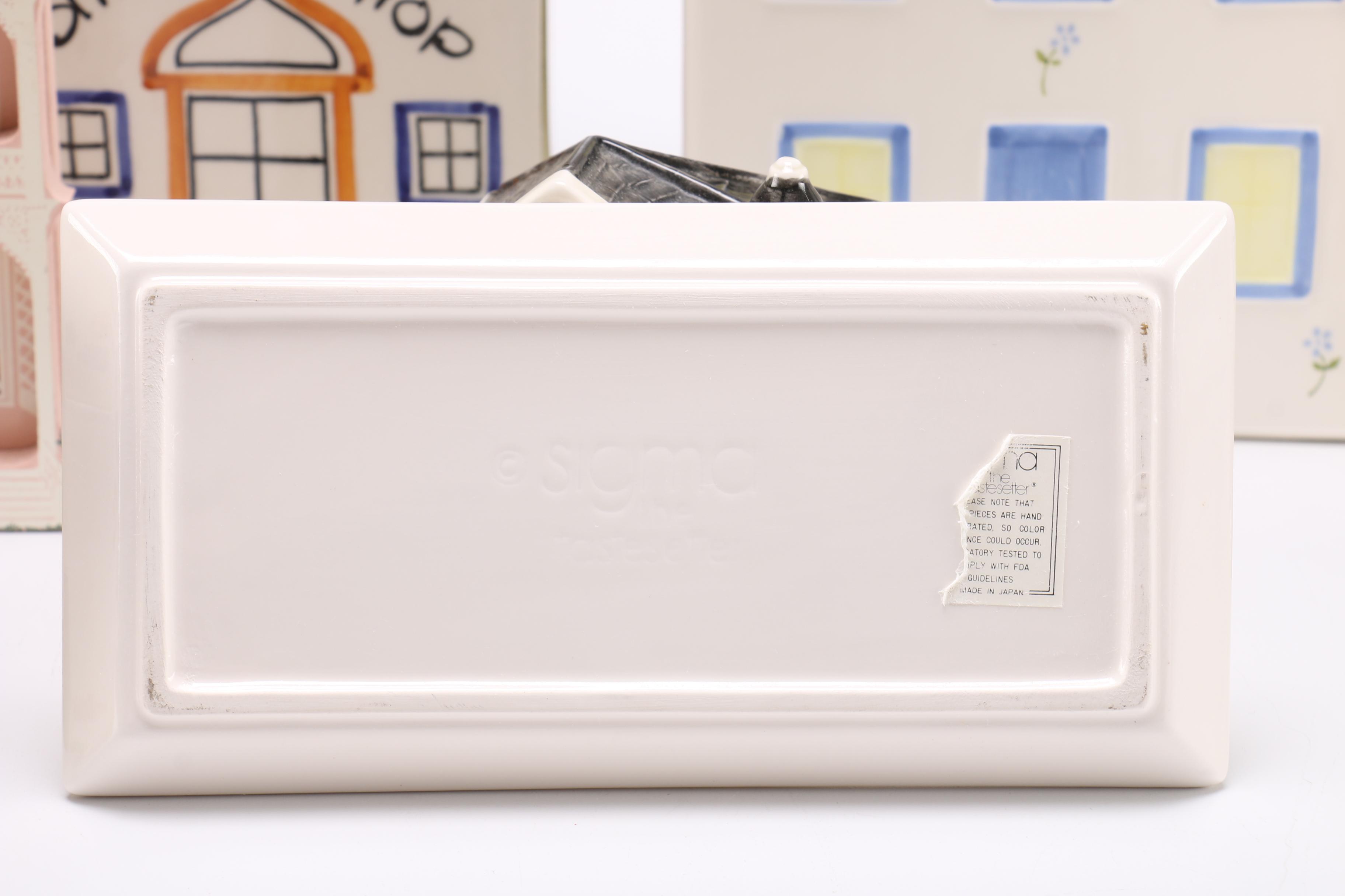 Collection of Ceramic House Themed Decor