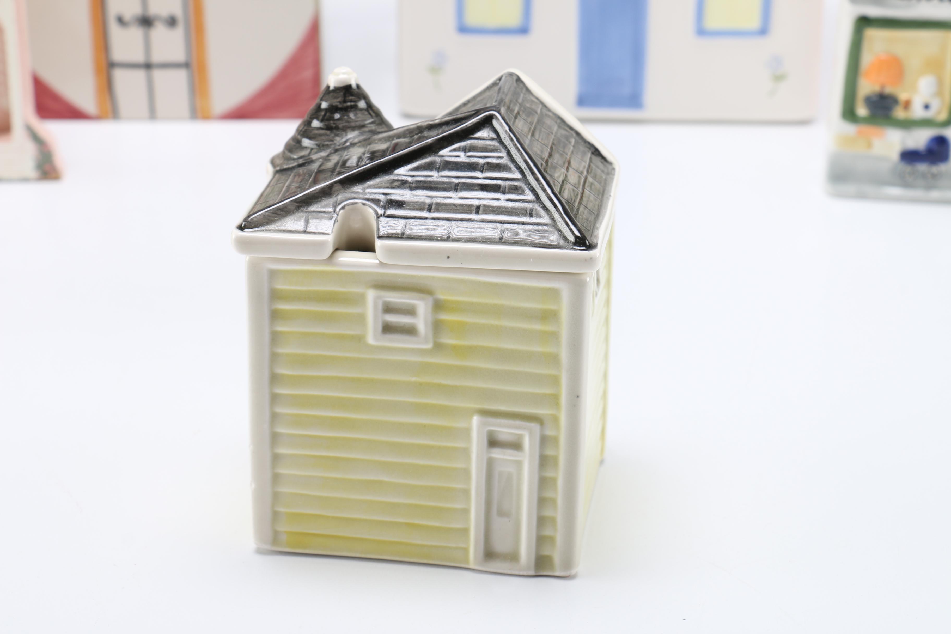 Collection of Ceramic House Themed Decor