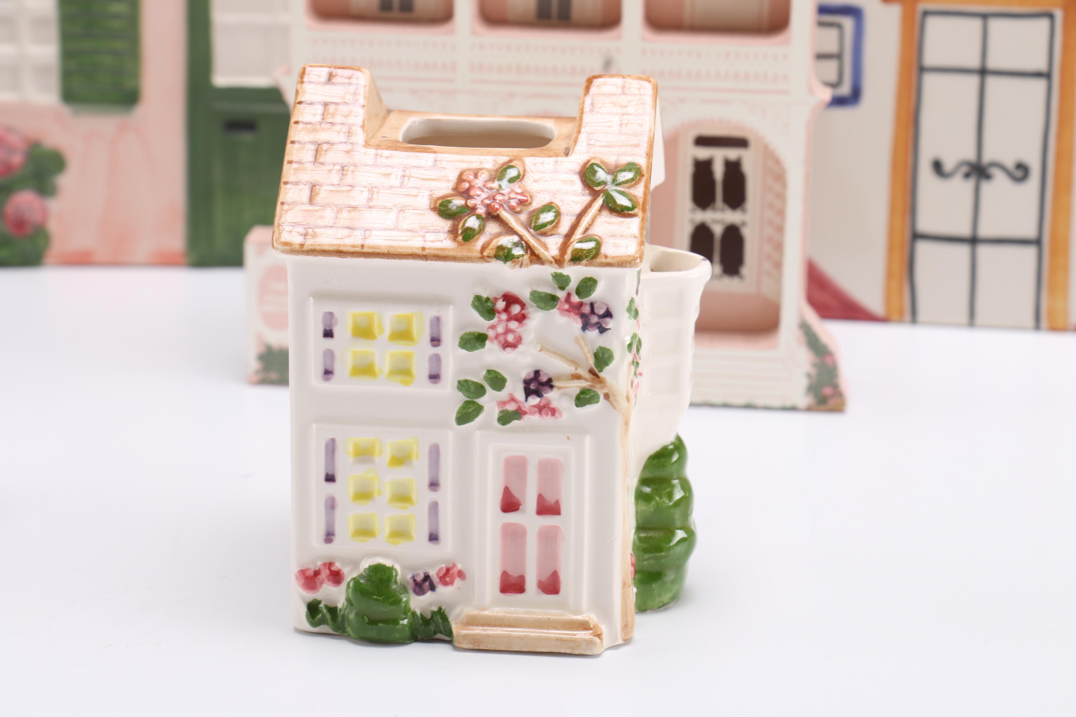 Collection of Ceramic House Themed Decor