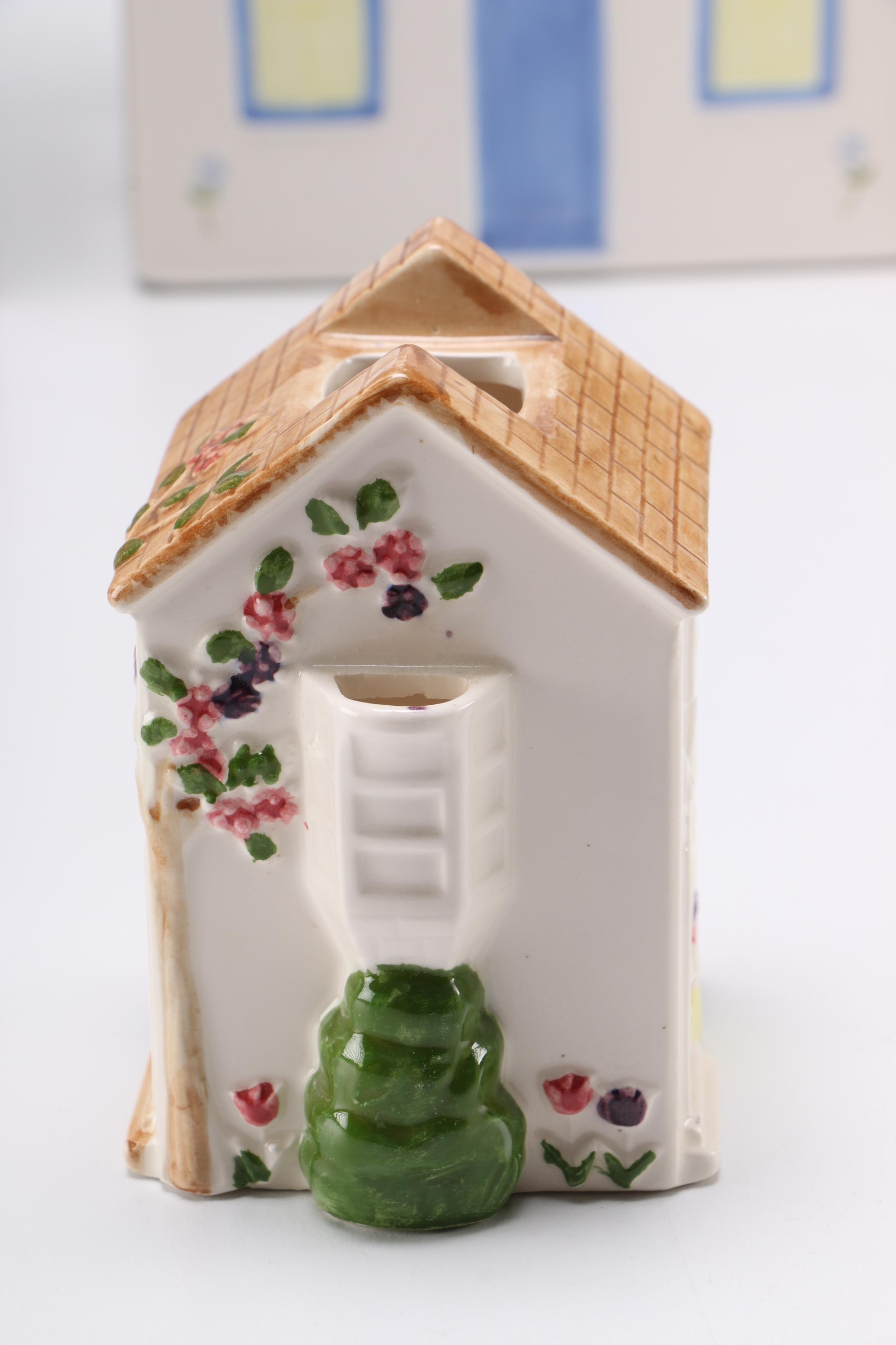 Collection of Ceramic House Themed Decor