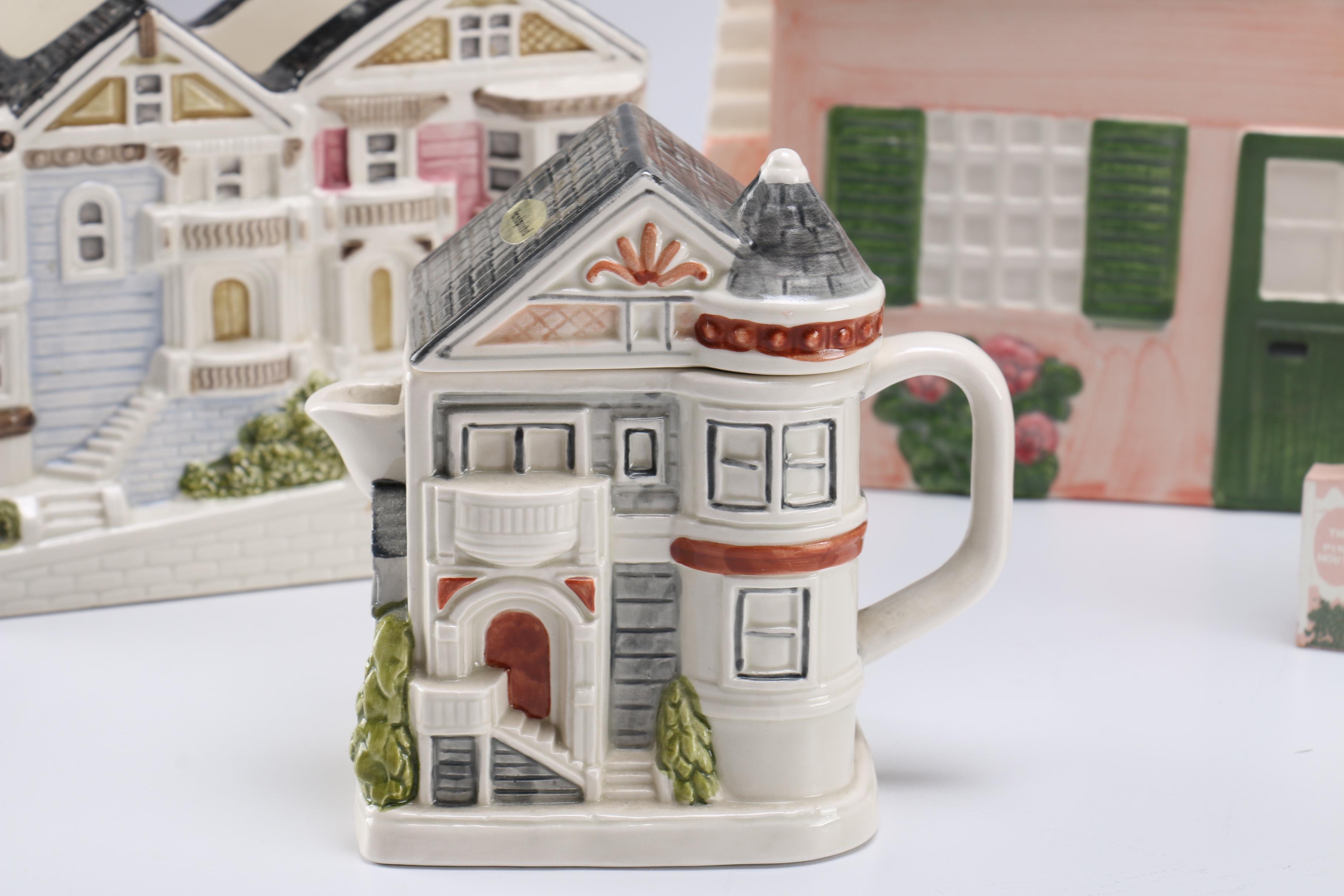 Collection of Ceramic House Themed Decor