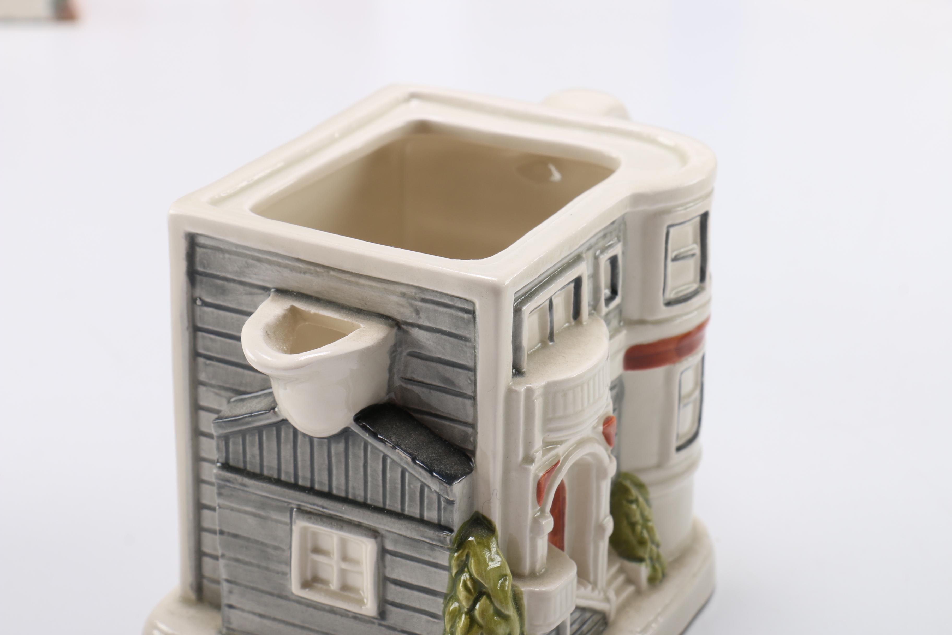 Collection of Ceramic House Themed Decor