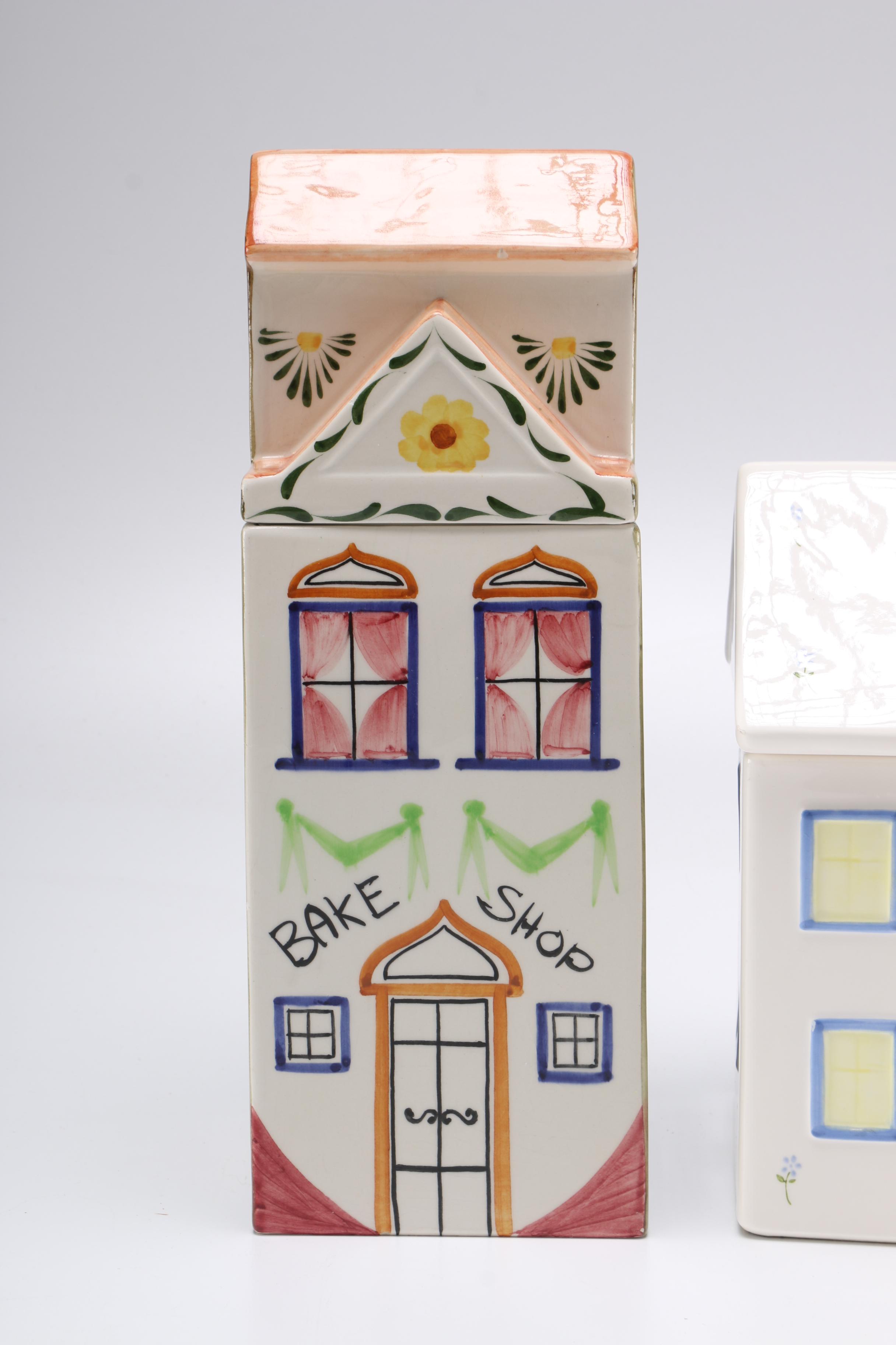 Collection of Ceramic House Themed Decor