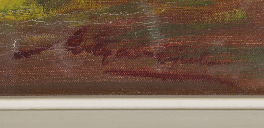 Hunting Party Themed Oil Painting on Canvas