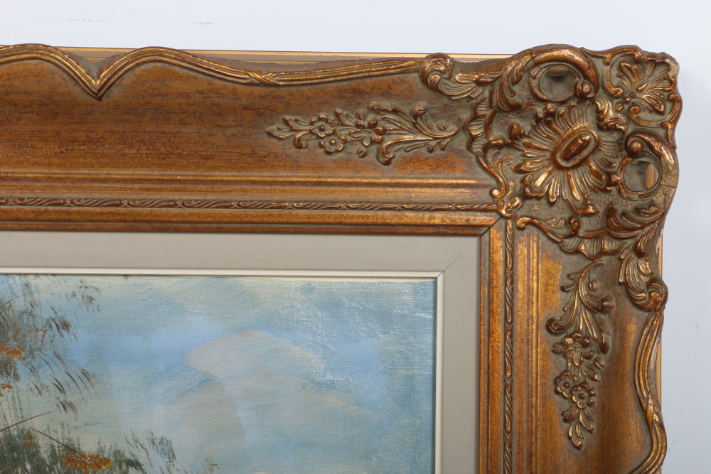 Hunting Party Themed Oil Painting on Canvas