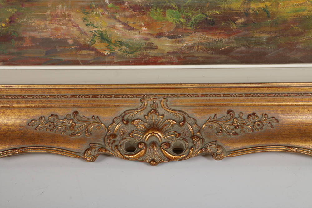 Hunting Party Themed Oil Painting on Canvas