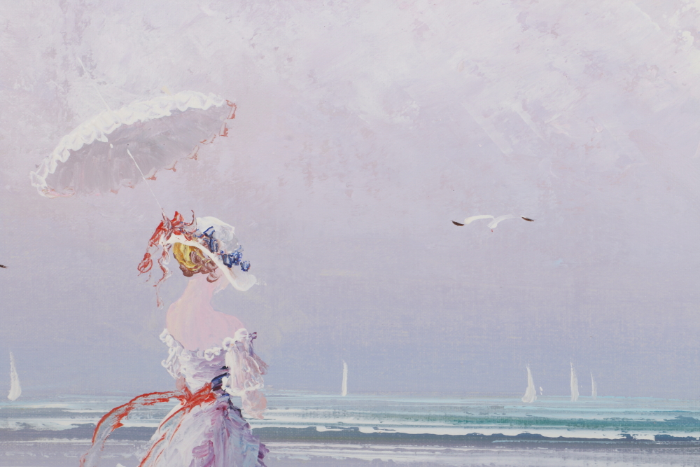 J. Miller Signed Oil on Canvas Beach Landscape