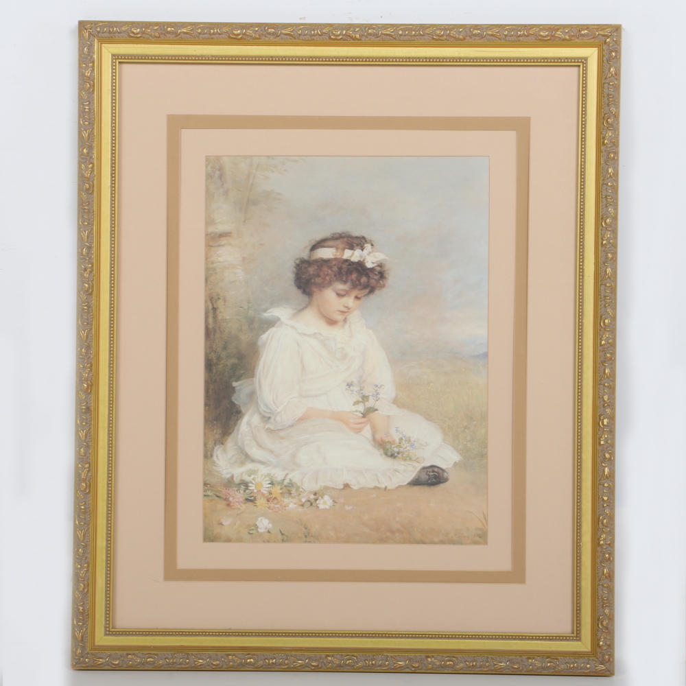 After J.E. Millais Offset Lithograph "Little Speedwell's Darling Blue"