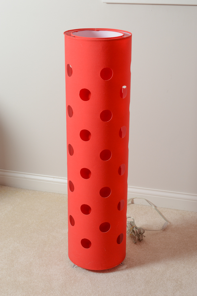 Laminate Media Console and Floor Lamp